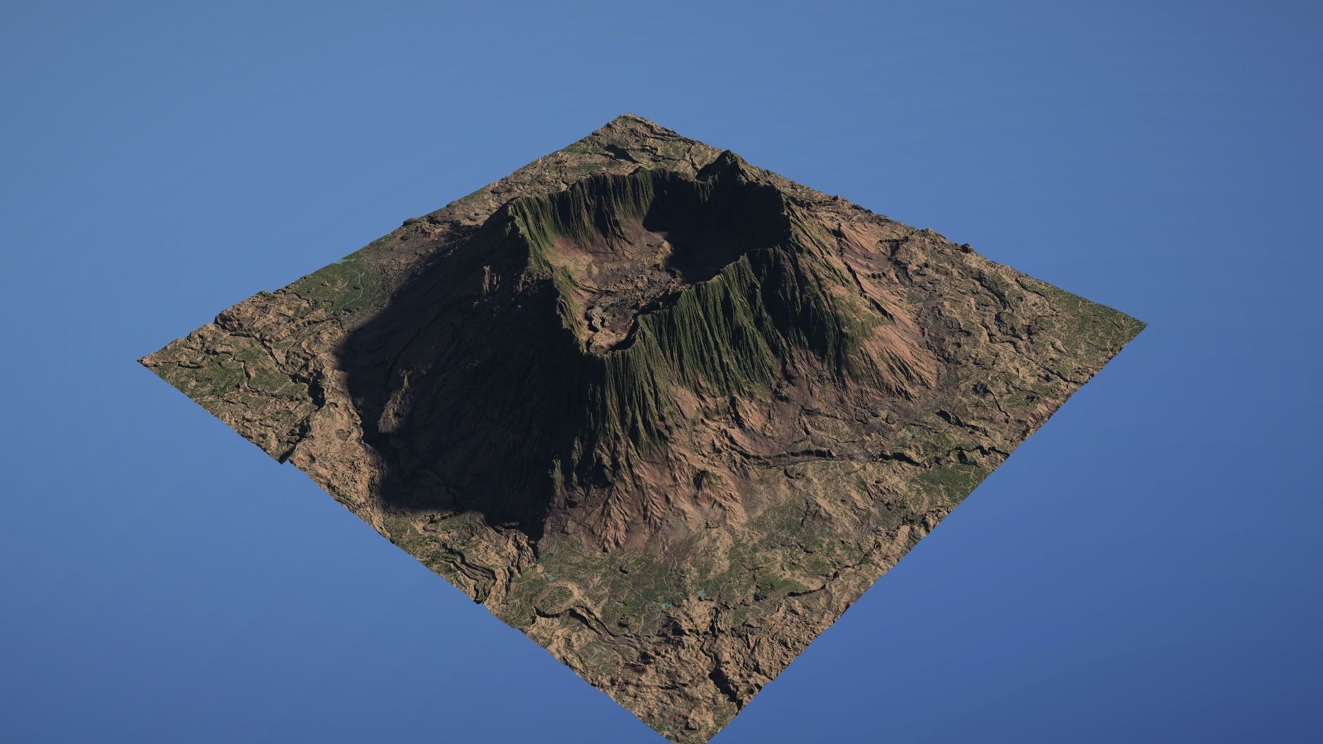 Landscape Environment Volcano Snow 05 Low-poly 3D model_4