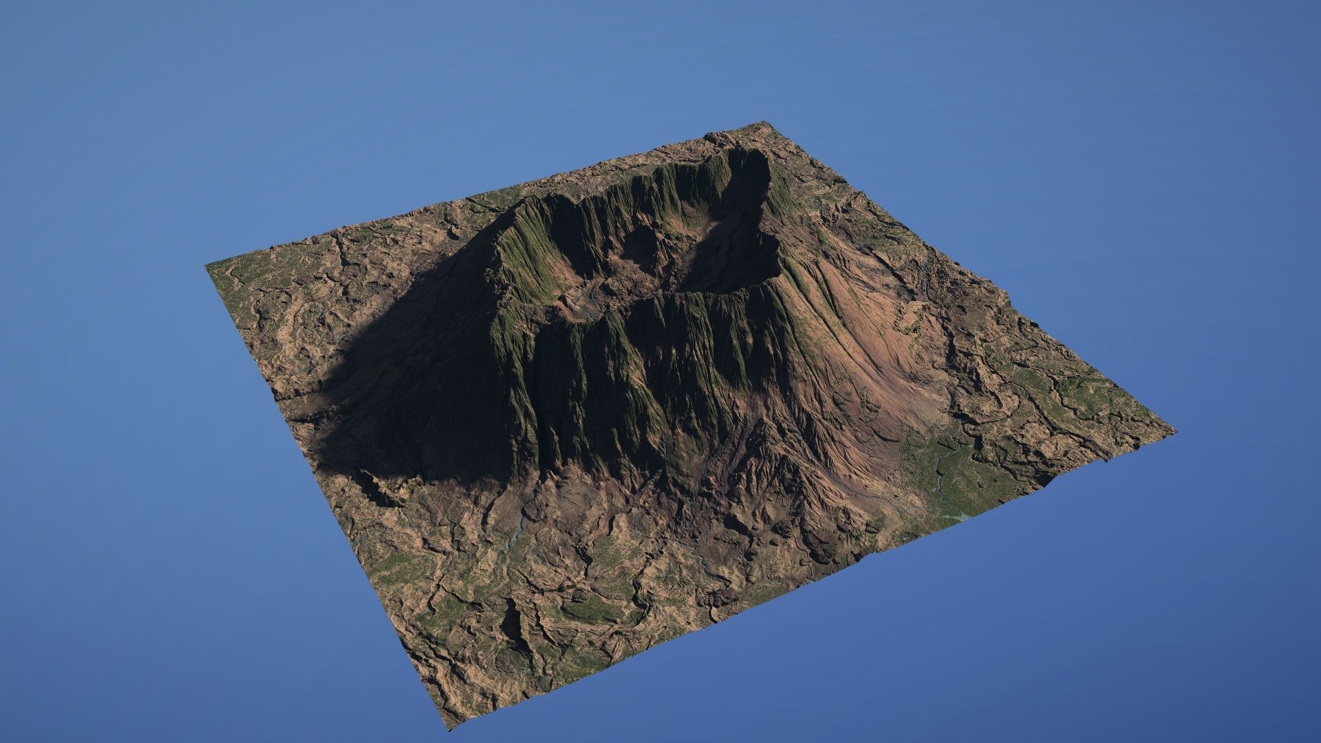 Landscape Environment Volcano Snow 05 Low-poly 3D model_16