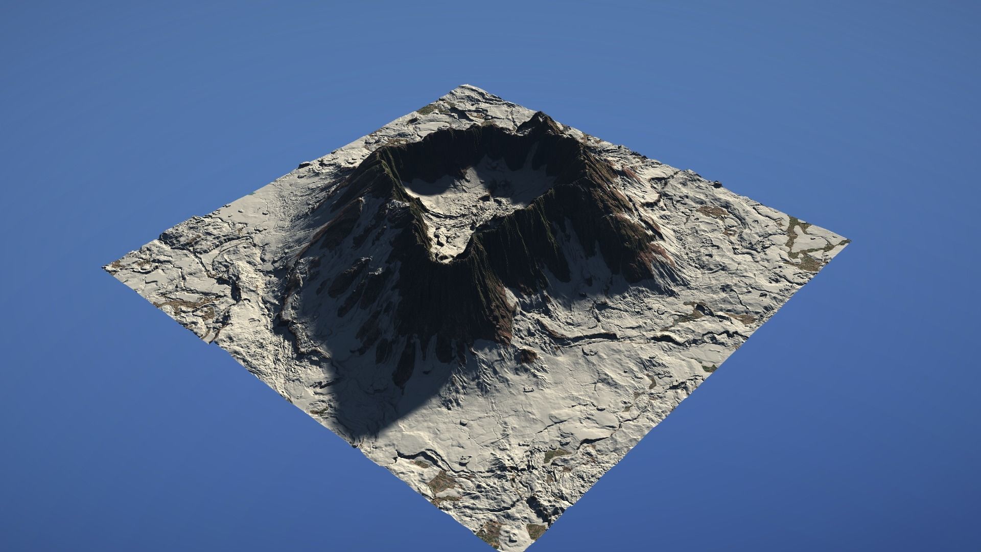 Landscape Environment Volcano Snow 05 Low-poly 3D model_5