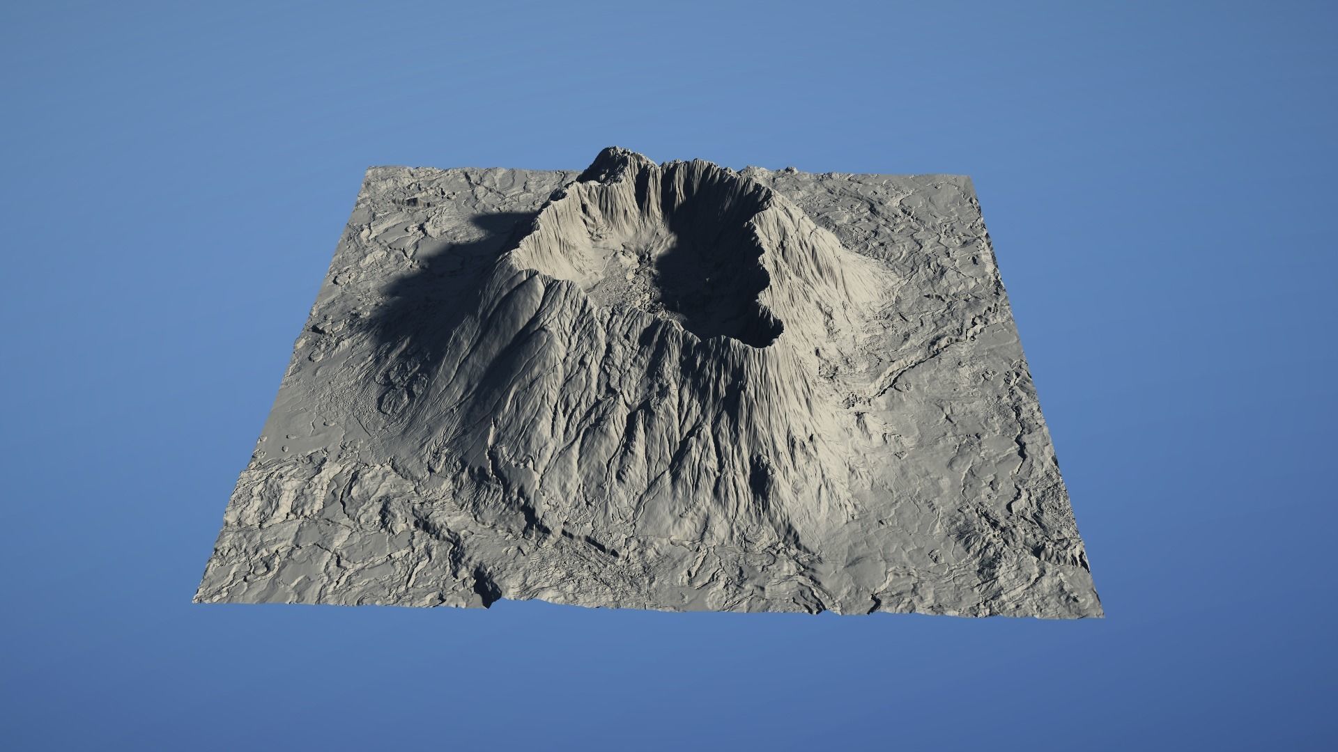 Landscape Environment Volcano Snow 05 Low-poly 3D model_3