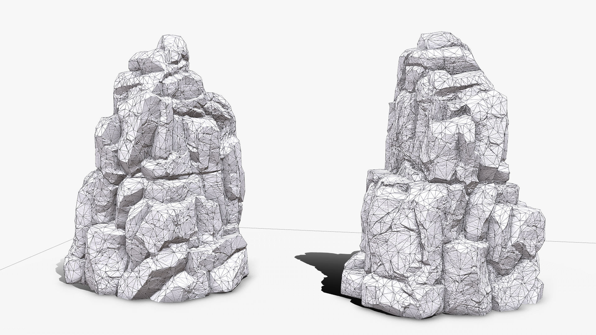 Sharp Rock 2 two texture Low-poly 3D model_11