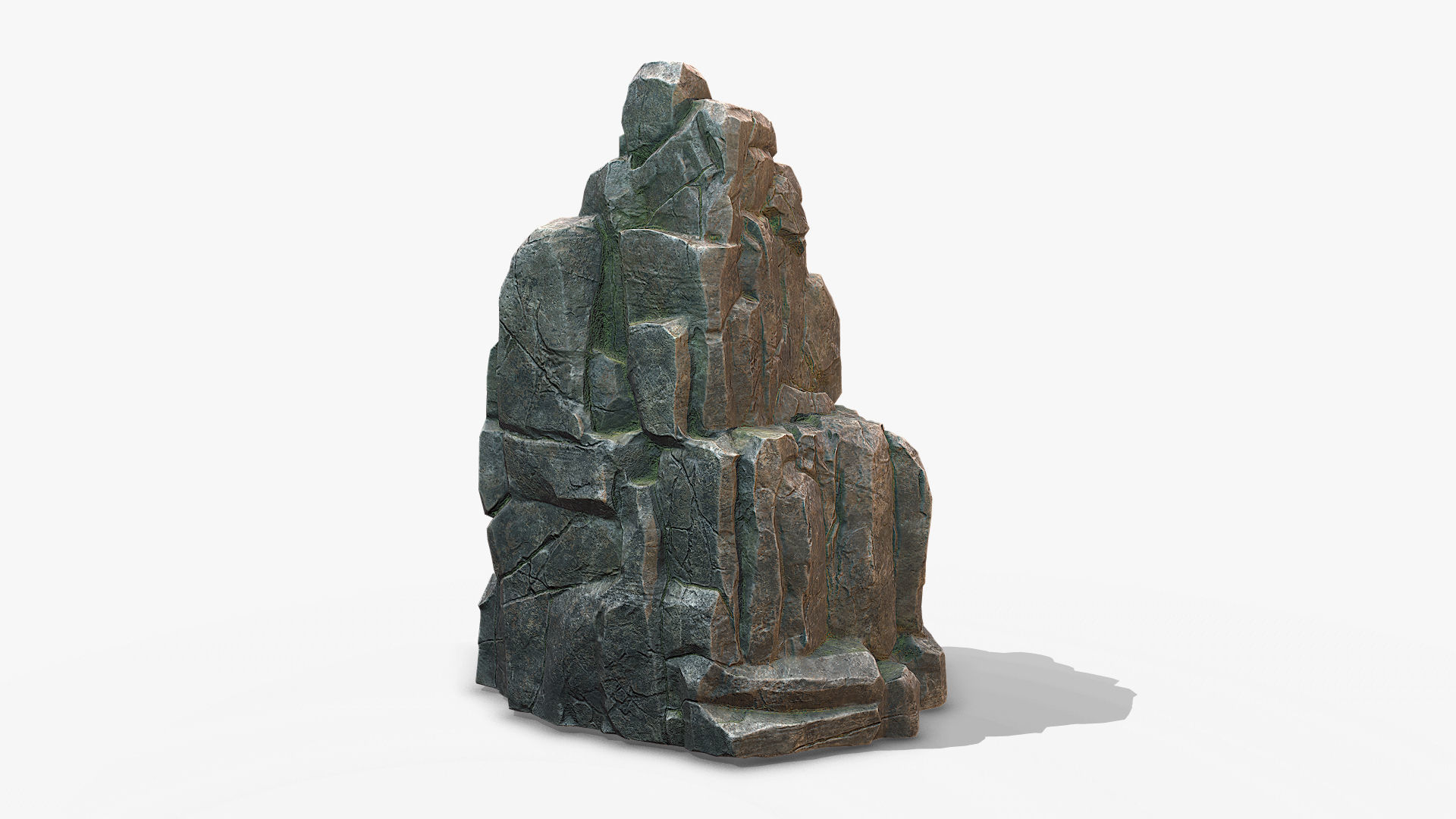 Sharp Rock 2 two texture Low-poly 3D model_8