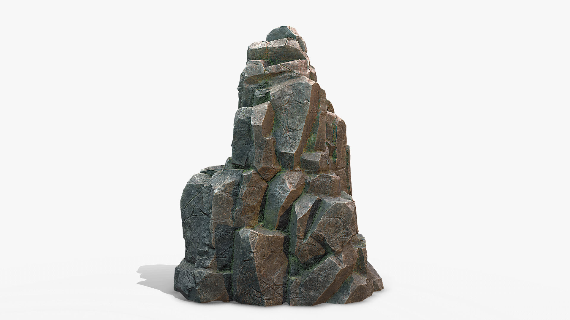 Sharp Rock 2 two texture Low-poly 3D model_4