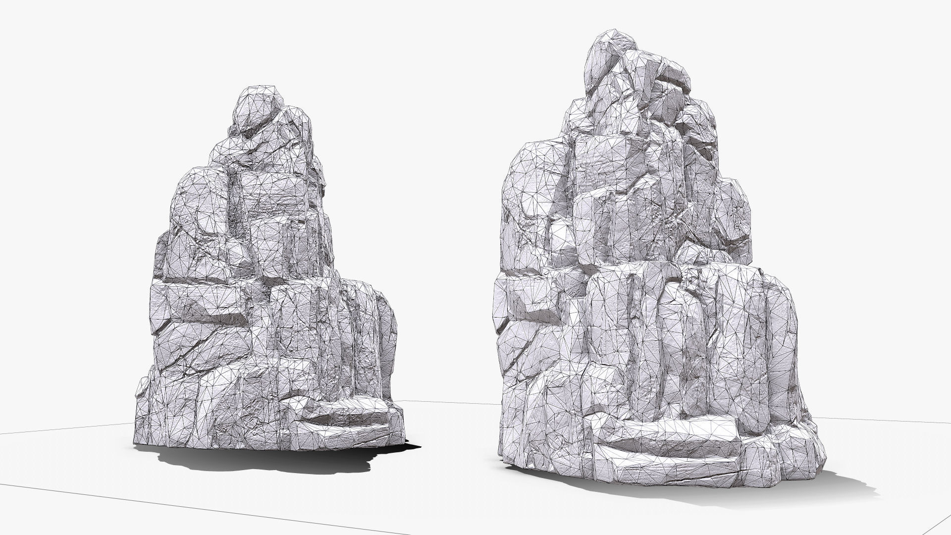 Sharp Rock 2 two texture Low-poly 3D model_10
