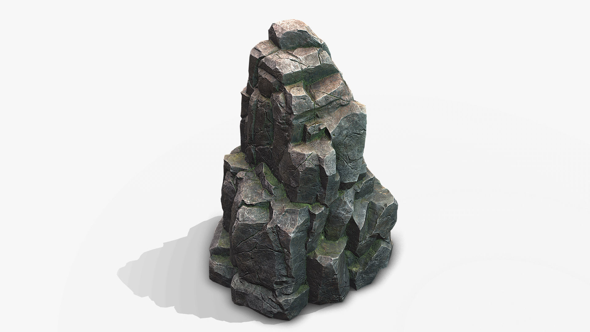Sharp Rock 2 two texture Low-poly 3D model_6