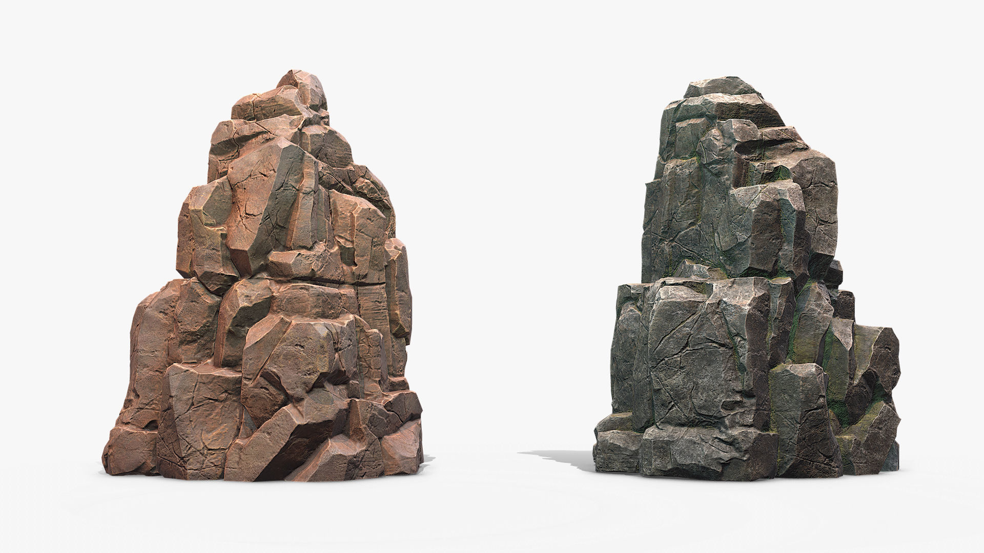 Sharp Rock 2 two texture Low-poly 3D model_1