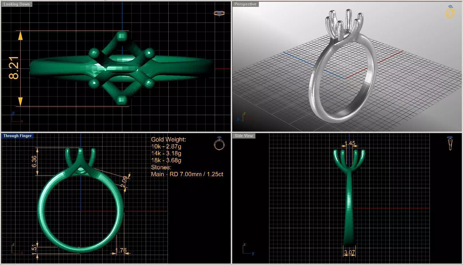 Solitaire diamond ring STL-3DM-12 renders-on hand render 3D print model_0