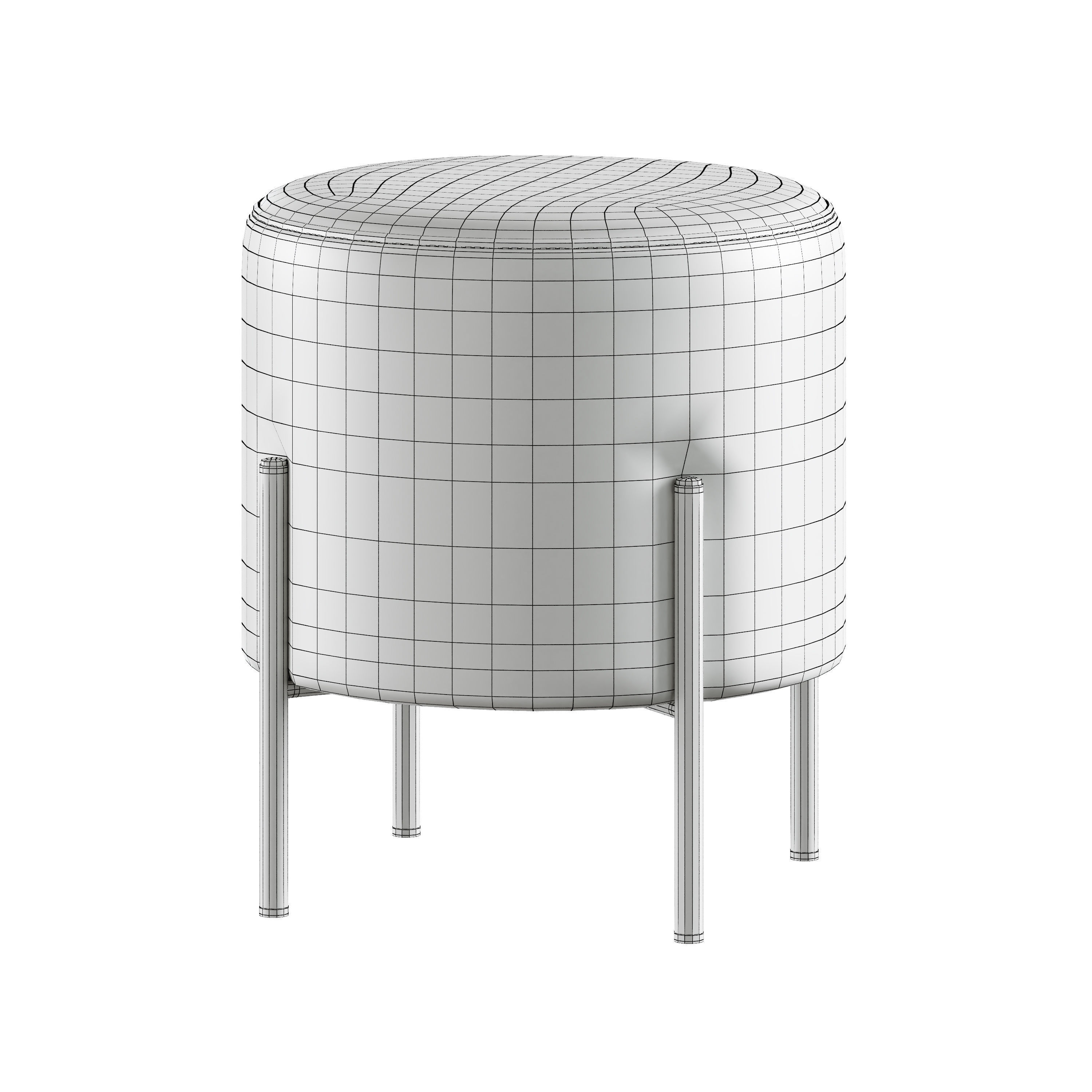 Pouf Gato Round by Cosmo 3D model_2