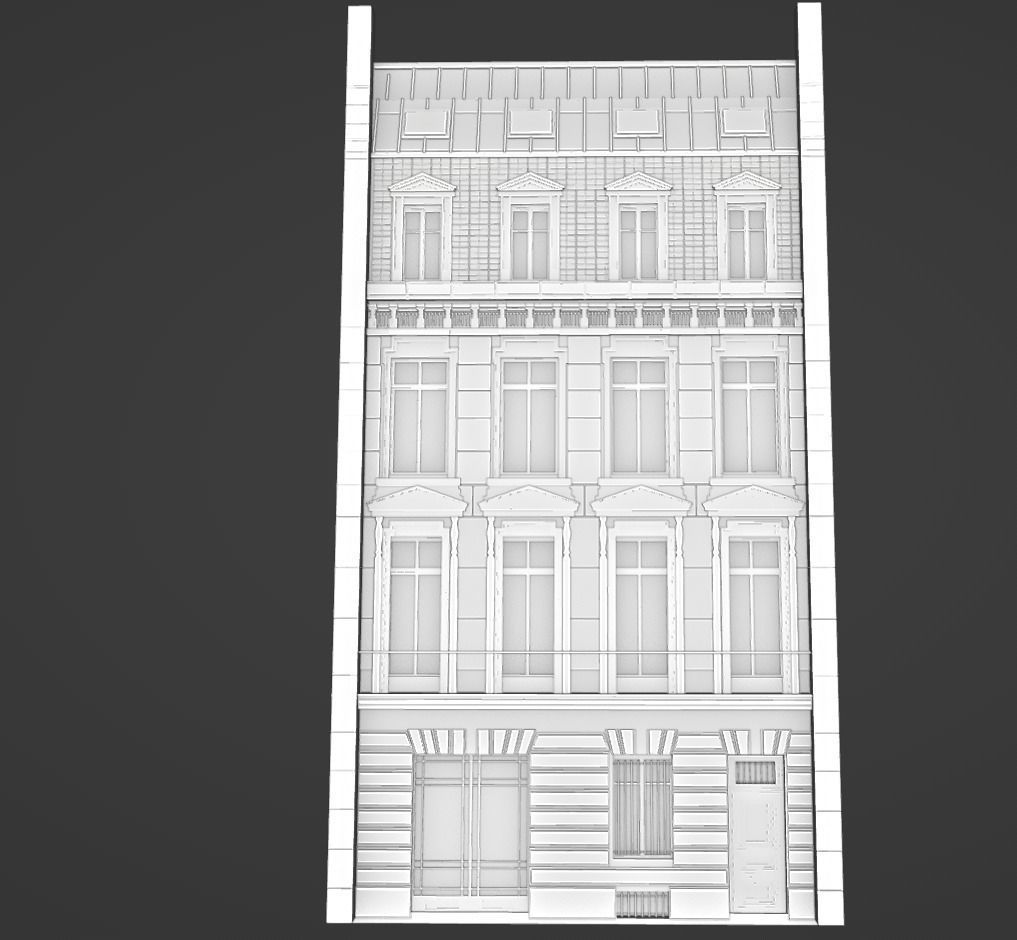 Haussmann facade Free 3D model_1