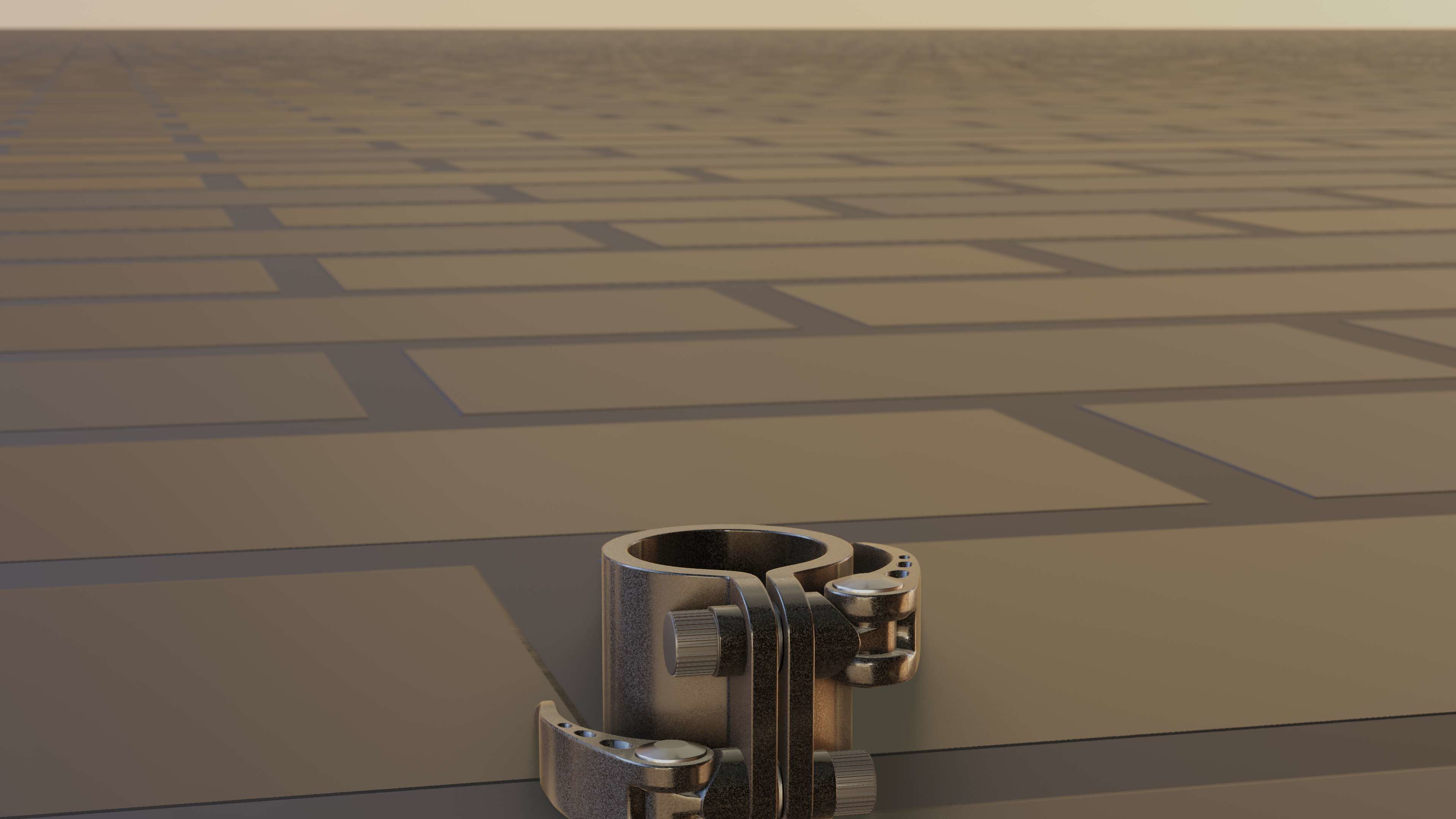 E-Scooter Quick Release Clamp with Procedural PBR Material 3D model_7