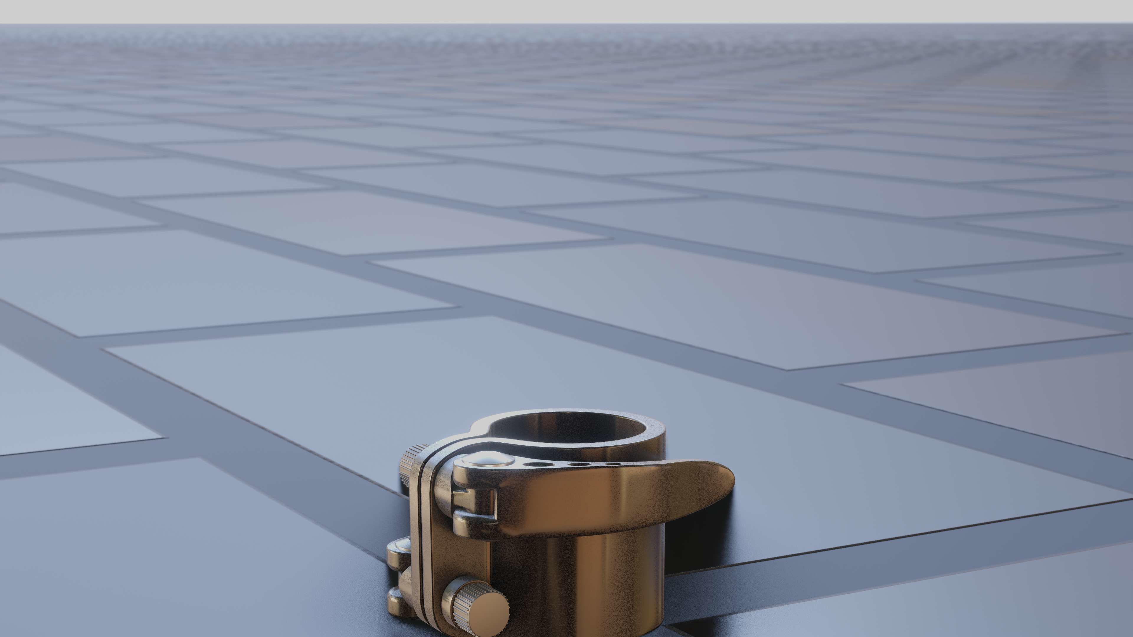 E-Scooter Quick Release Clamp with Procedural PBR Material 3D model_36