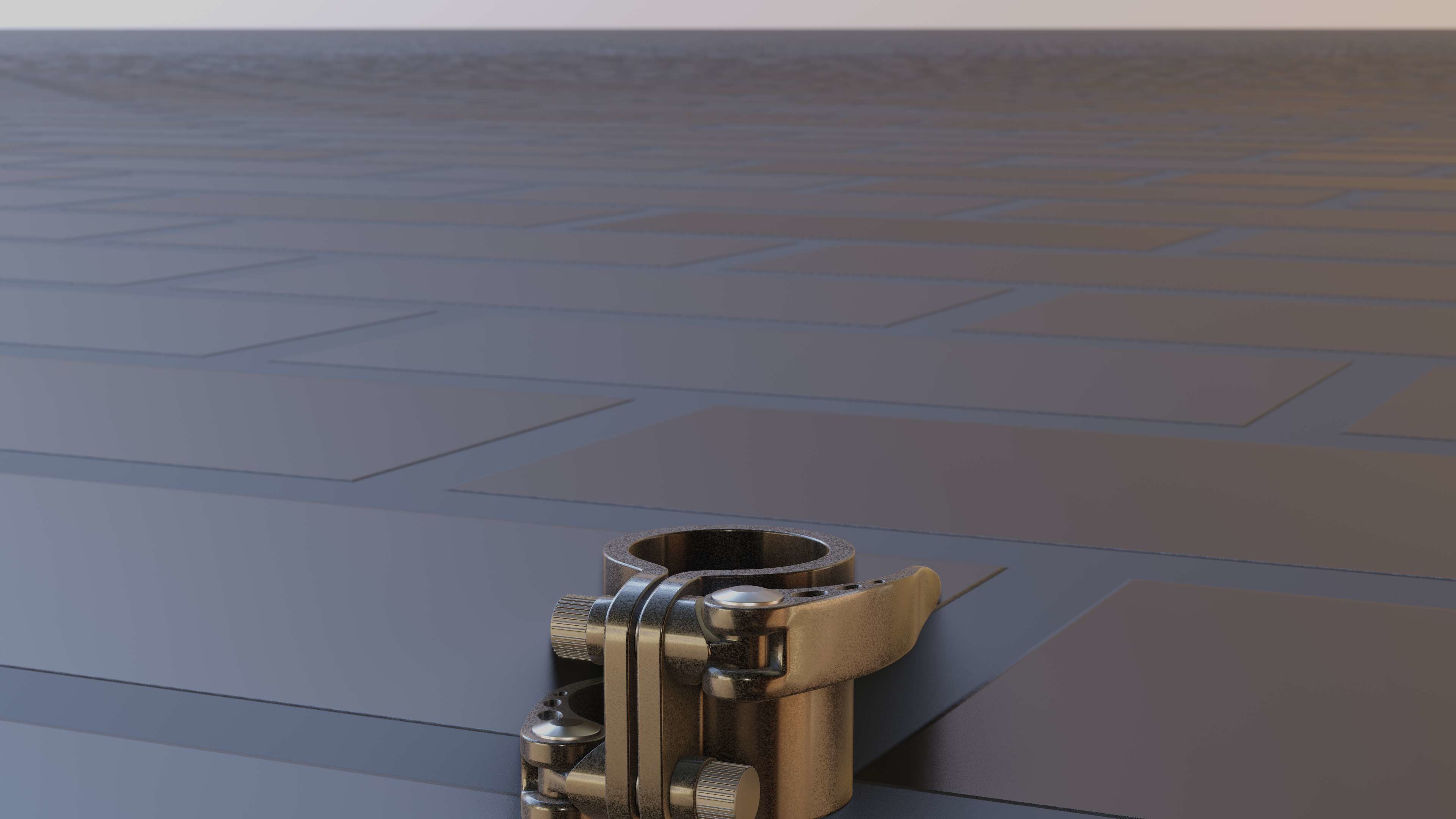 E-Scooter Quick Release Clamp with Procedural PBR Material 3D model_43