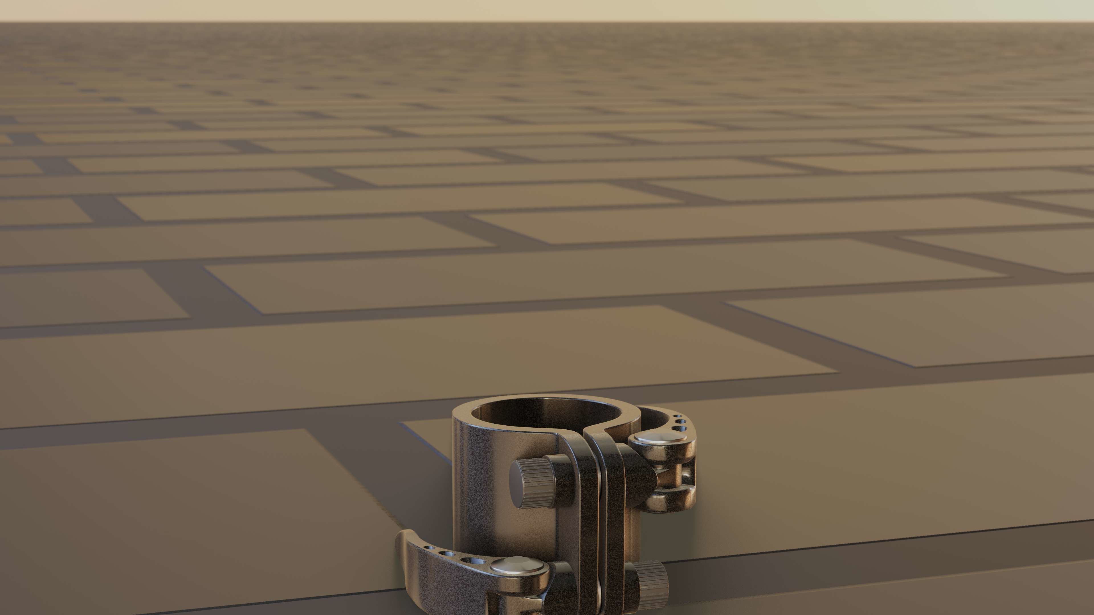 E-Scooter Quick Release Clamp with Procedural PBR Material 3D model_55