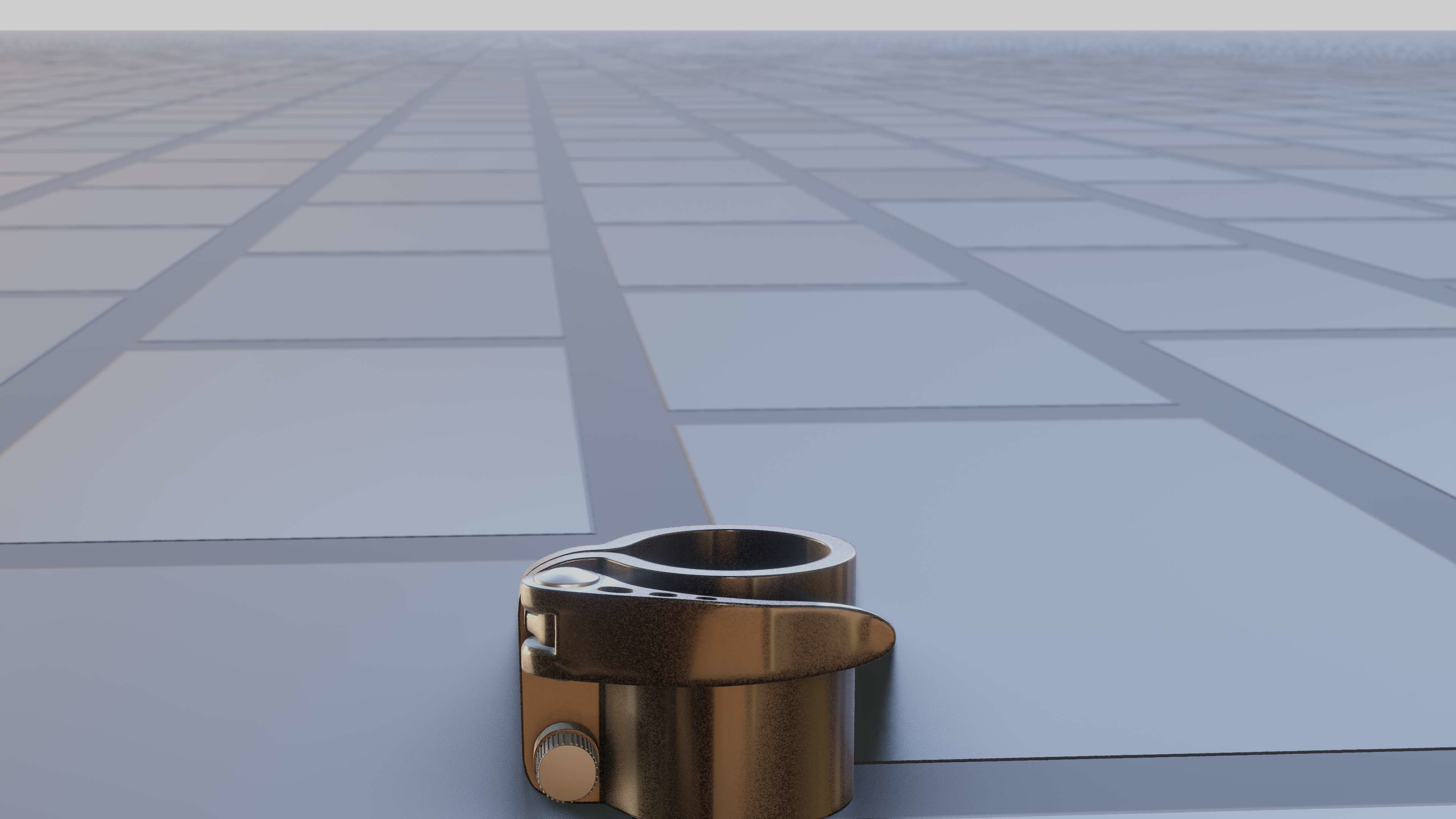 E-Scooter Quick Release Clamp with Procedural PBR Material 3D model_47