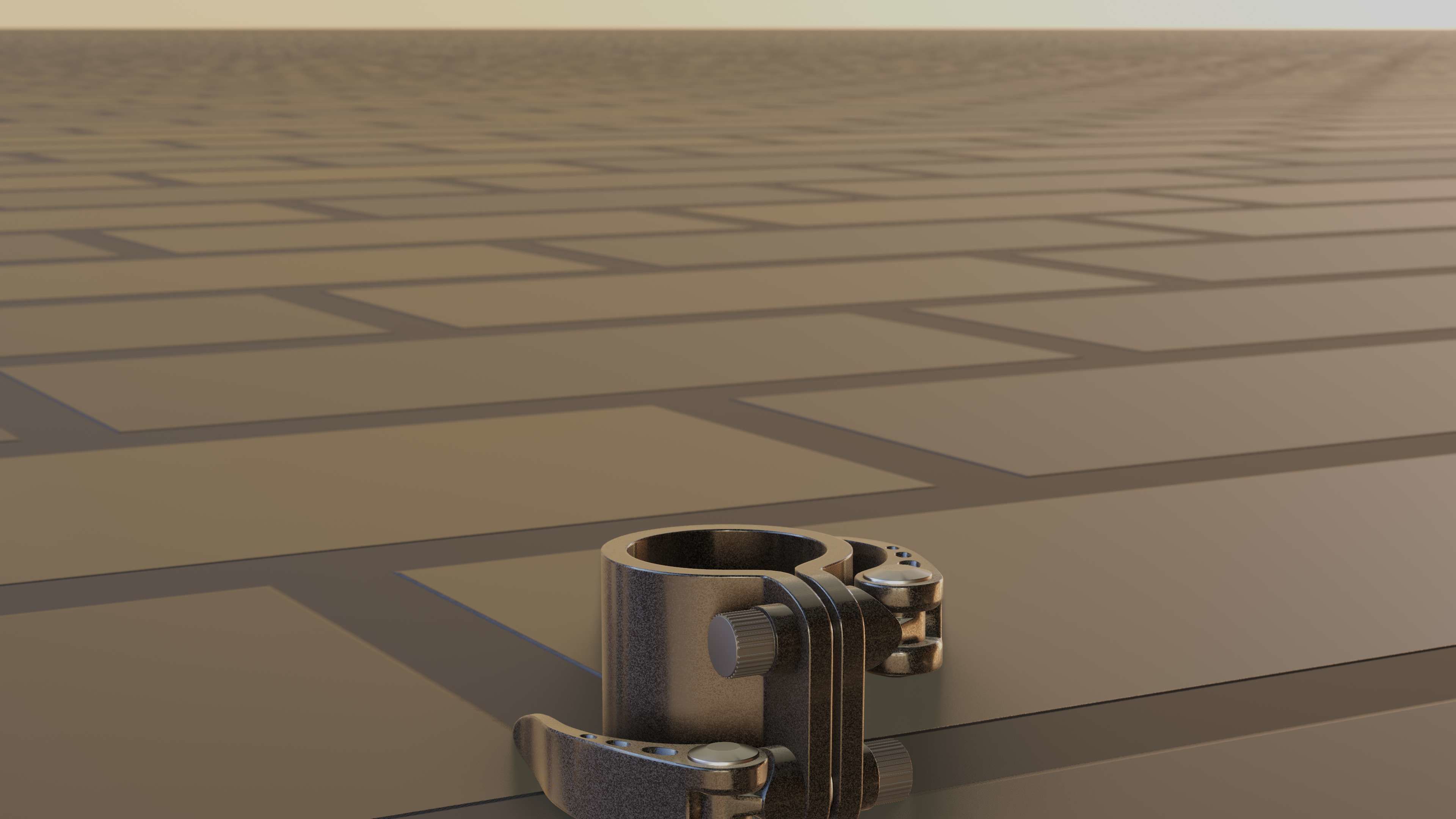E-Scooter Quick Release Clamp with Procedural PBR Material 3D model_57