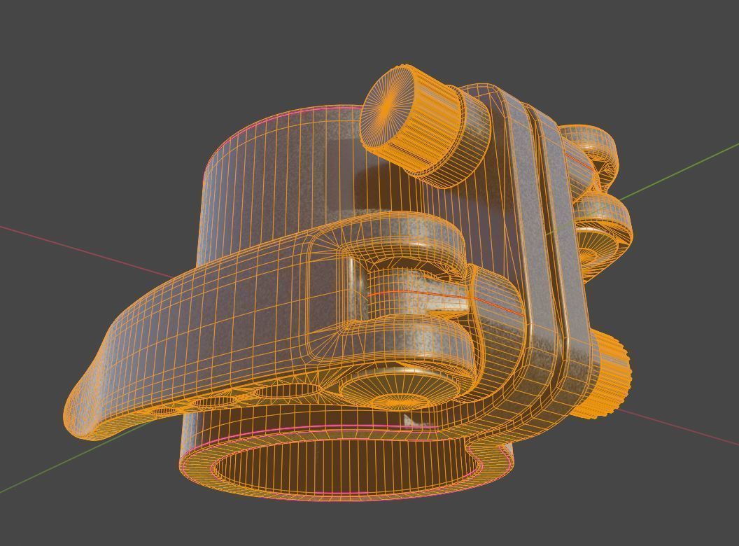 E-Scooter Quick Release Clamp with Procedural PBR Material 3D model_4