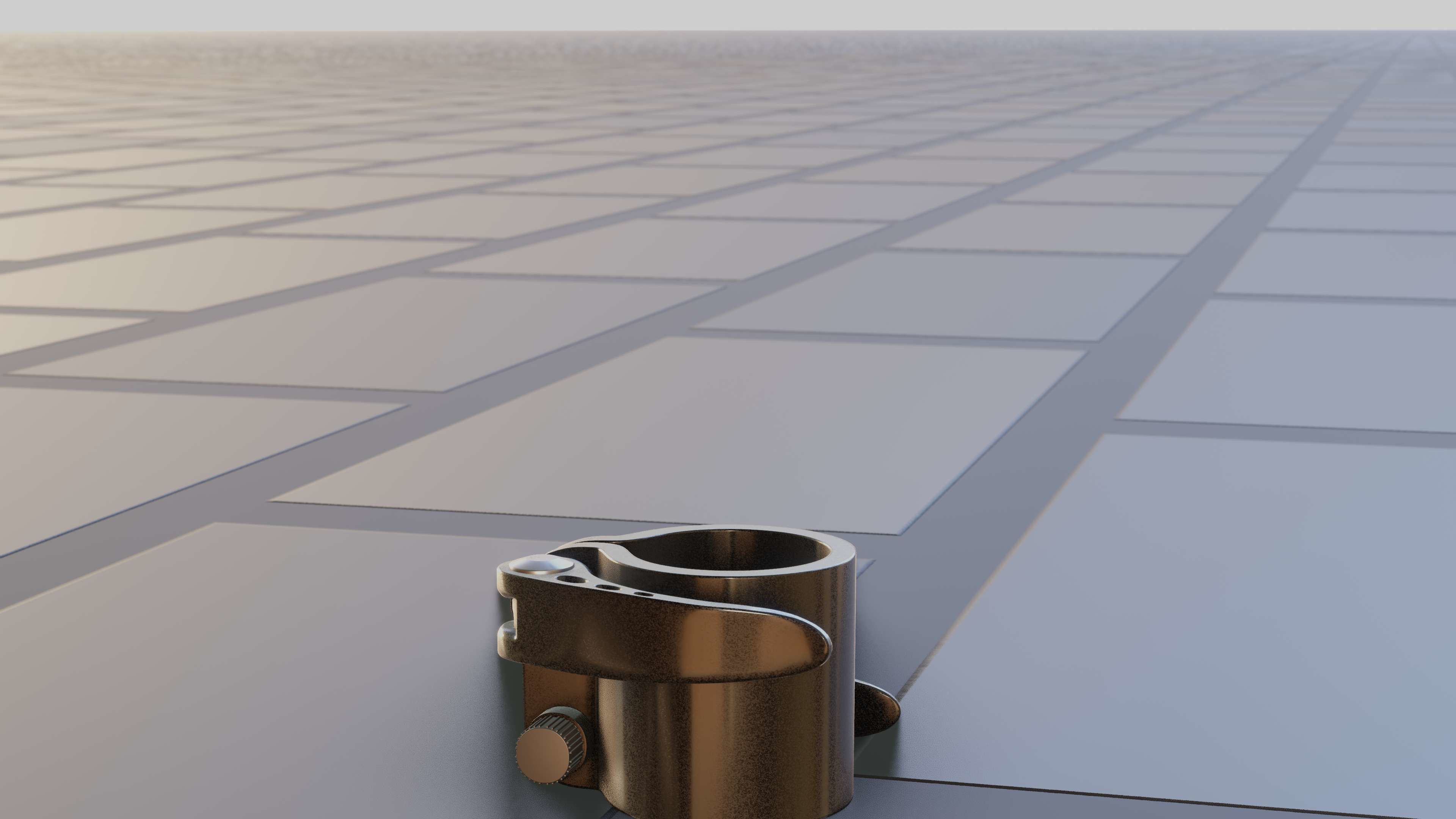 E-Scooter Quick Release Clamp with Procedural PBR Material 3D model_33