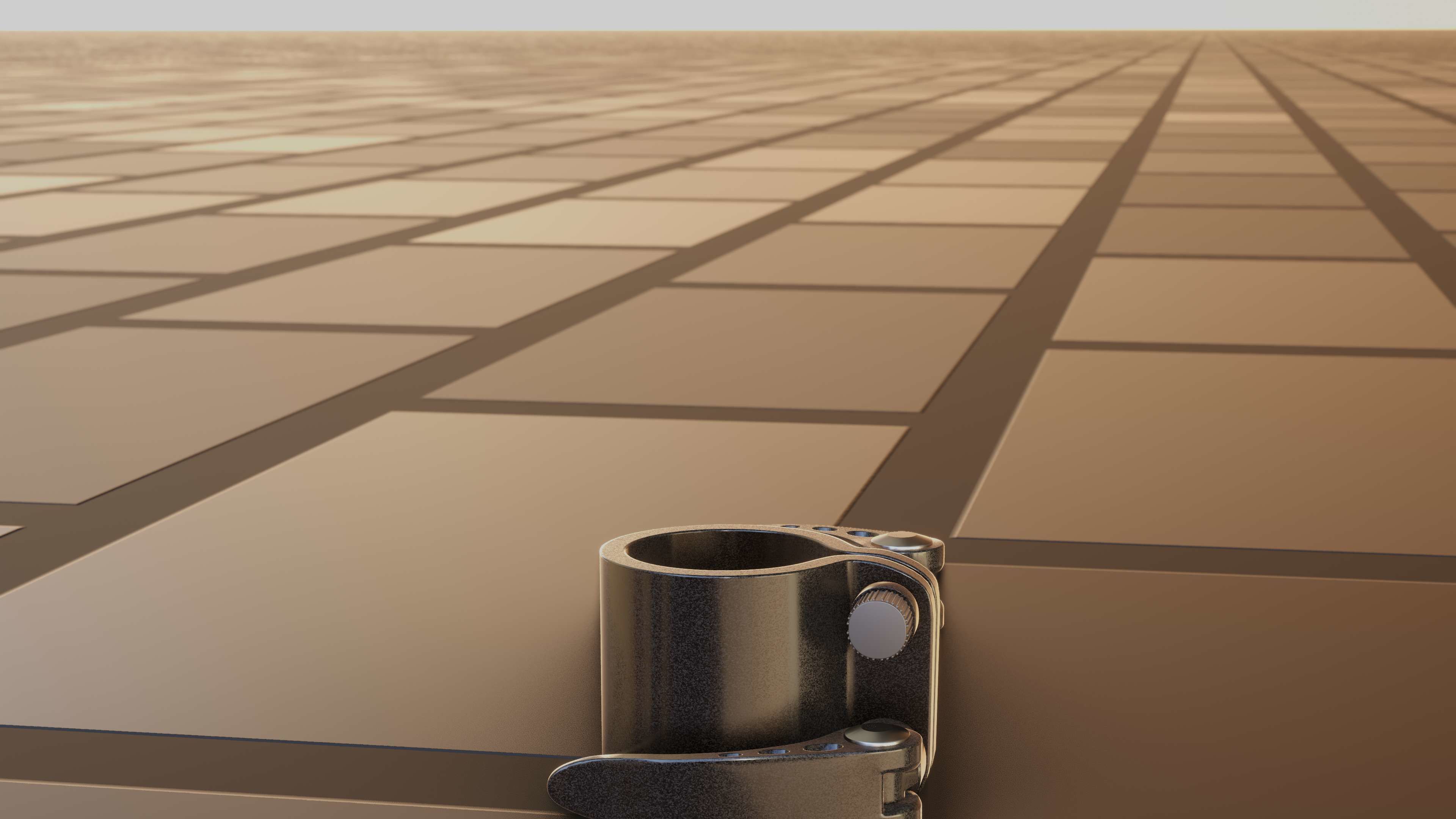 E-Scooter Quick Release Clamp with Procedural PBR Material 3D model_13