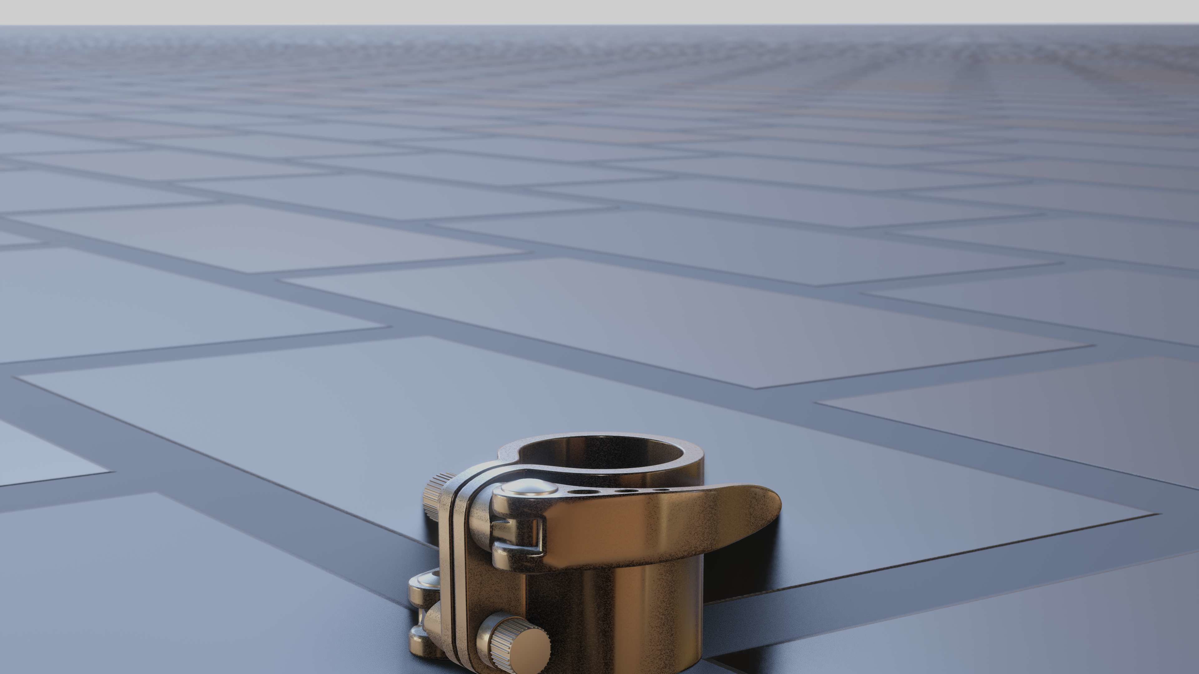 E-Scooter Quick Release Clamp with Procedural PBR Material 3D model_45