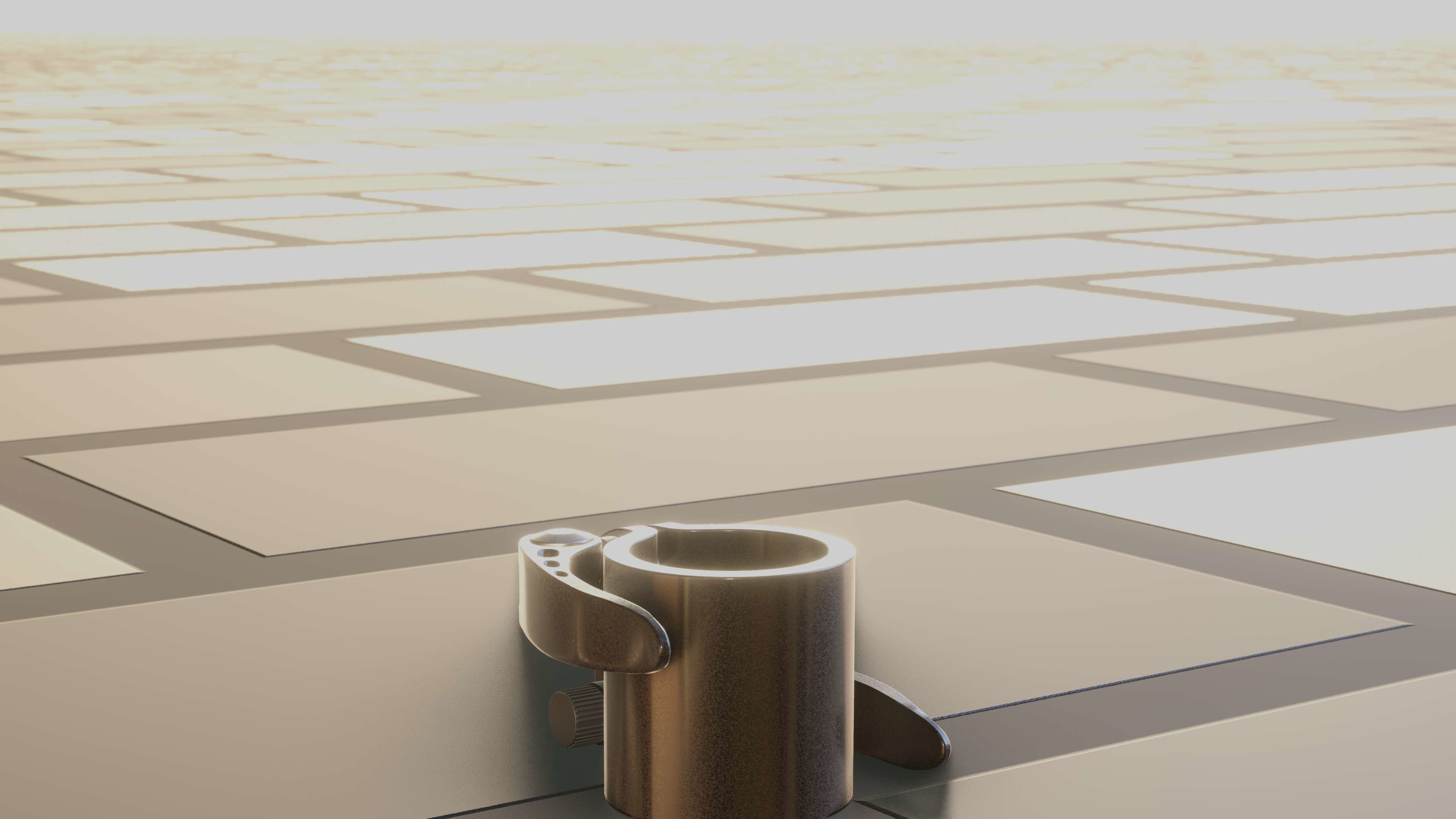 E-Scooter Quick Release Clamp with Procedural PBR Material 3D model_29