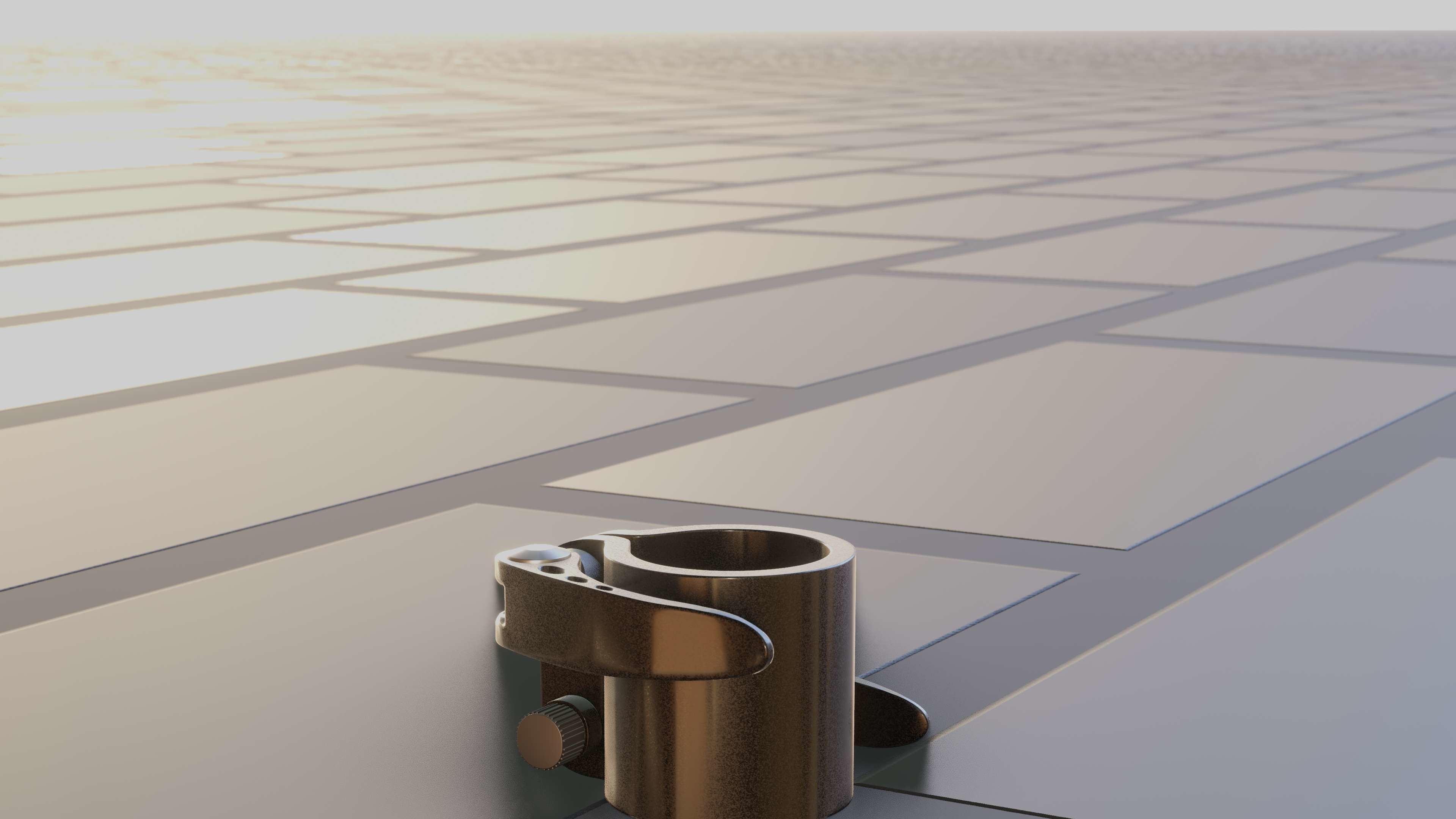 E-Scooter Quick Release Clamp with Procedural PBR Material 3D model_34