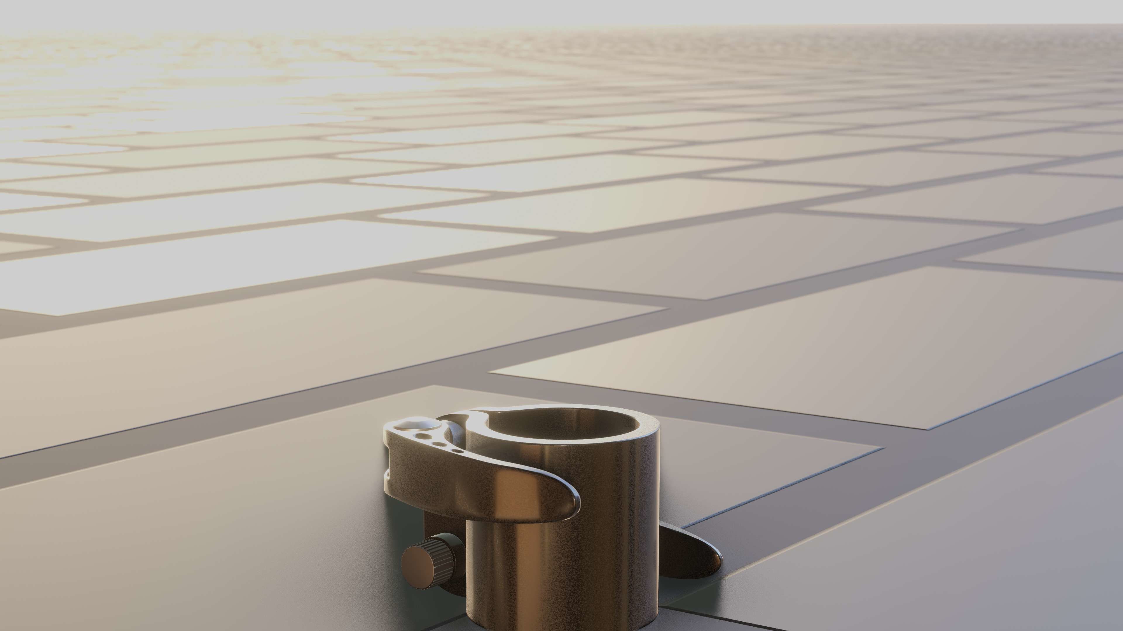 E-Scooter Quick Release Clamp with Procedural PBR Material 3D model_32