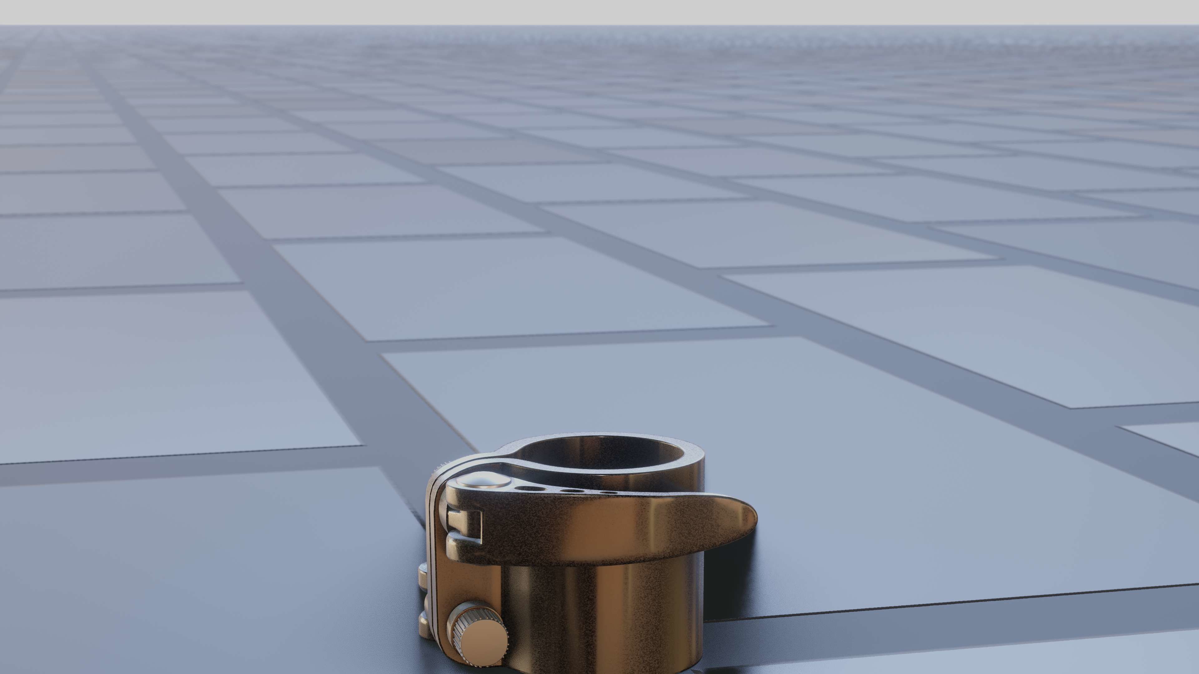 E-Scooter Quick Release Clamp with Procedural PBR Material 3D model_79