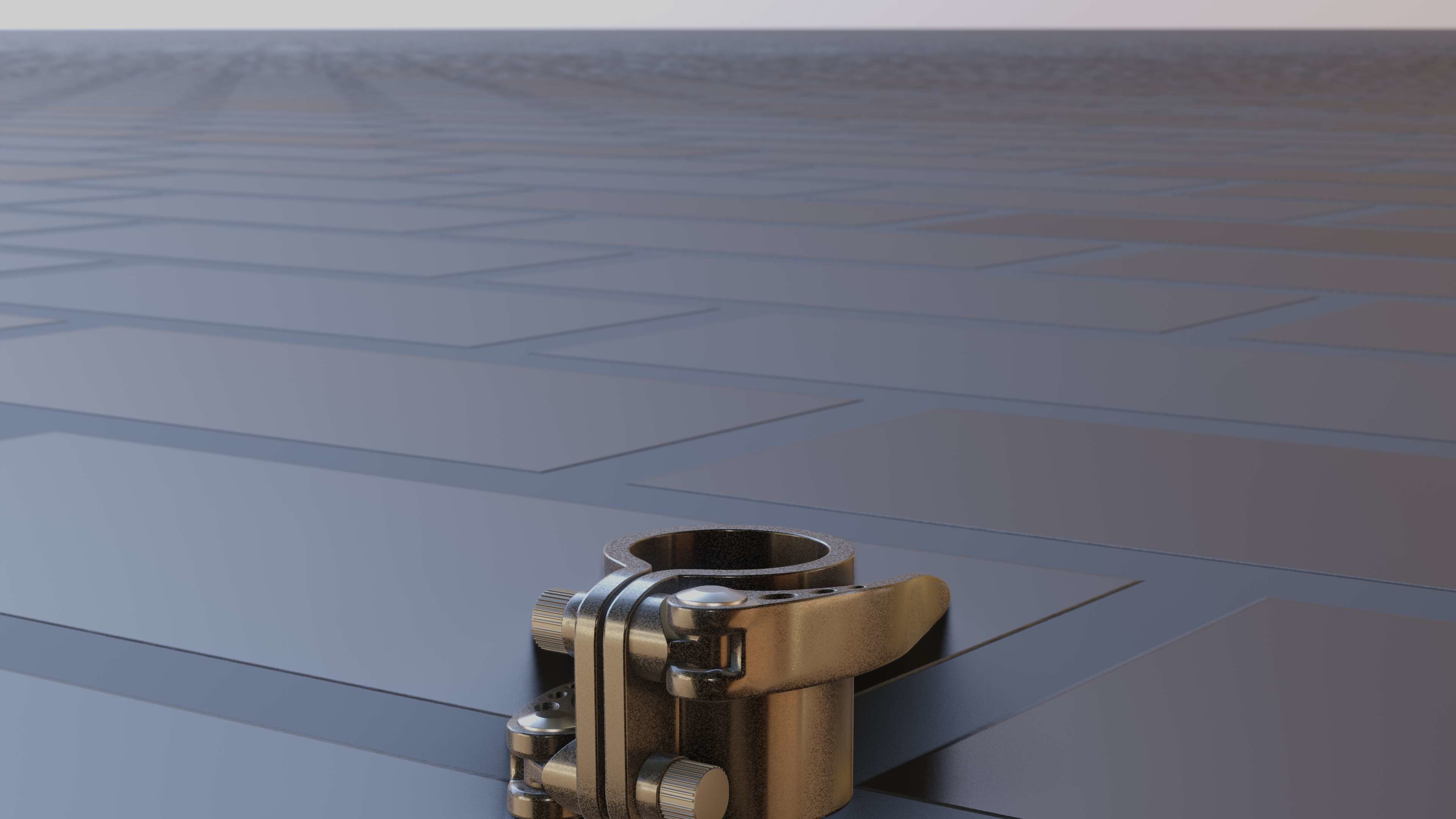 E-Scooter Quick Release Clamp with Procedural PBR Material 3D model_41