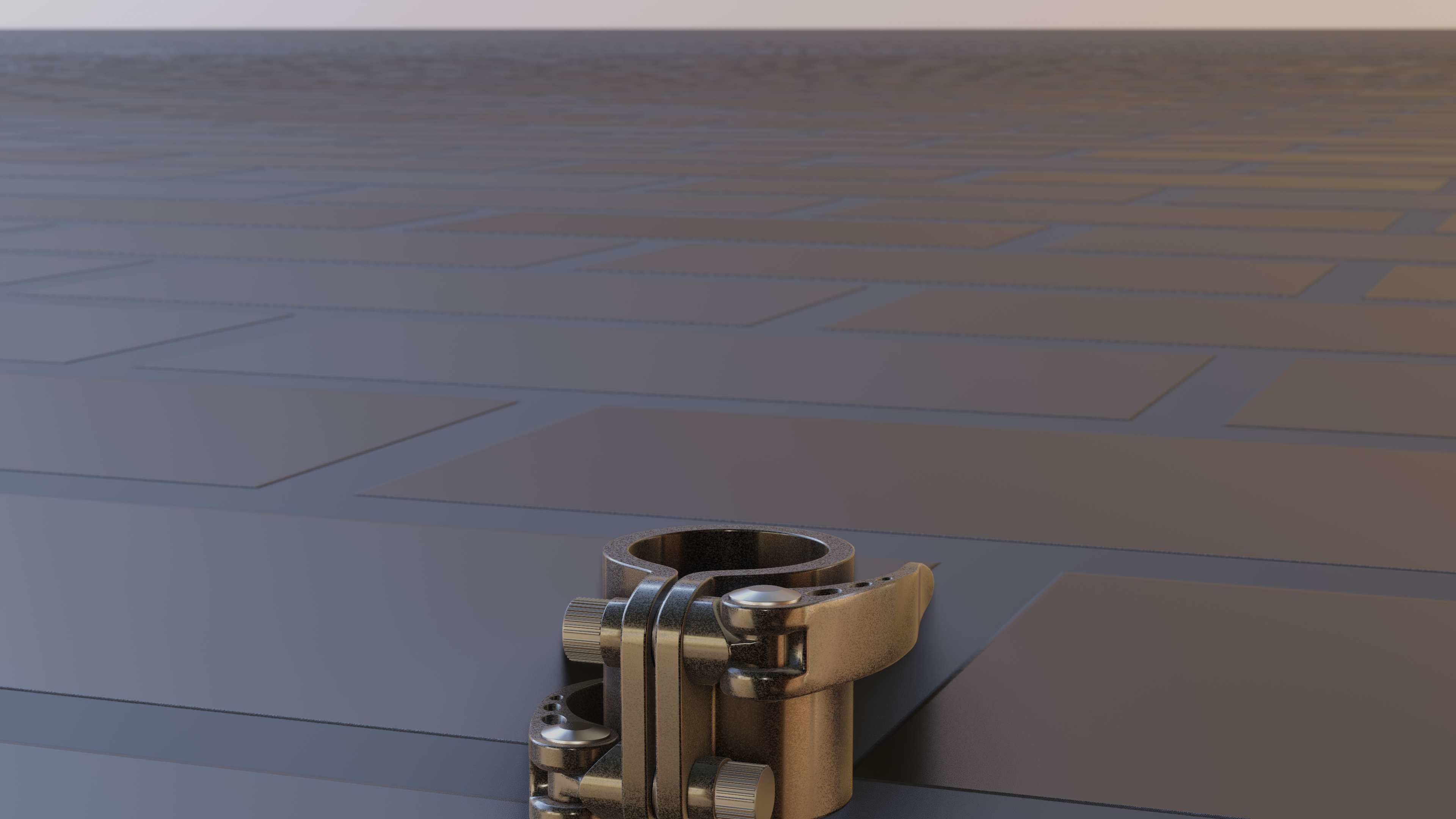 E-Scooter Quick Release Clamp with Procedural PBR Material 3D model_53