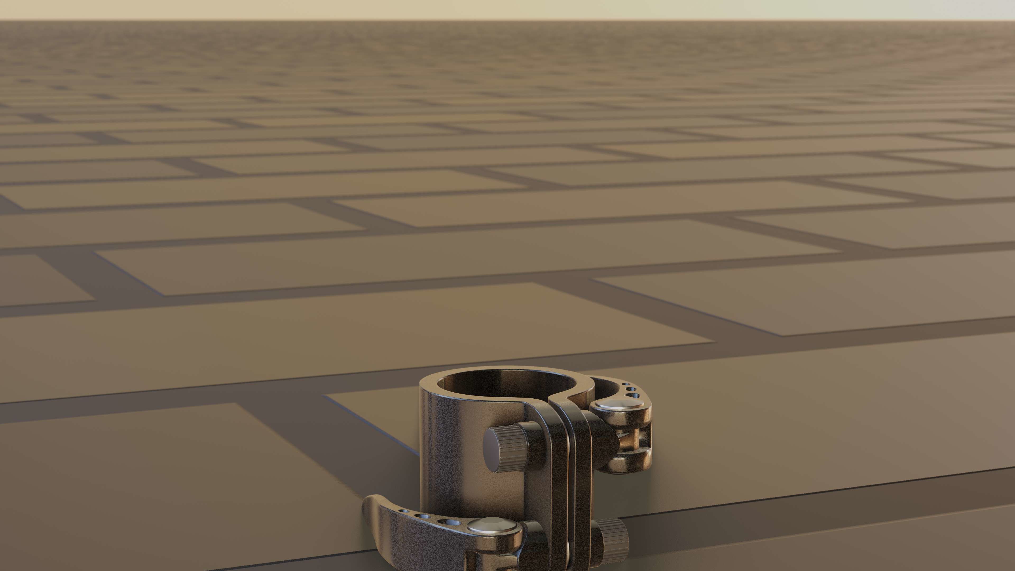 E-Scooter Quick Release Clamp with Procedural PBR Material 3D model_10