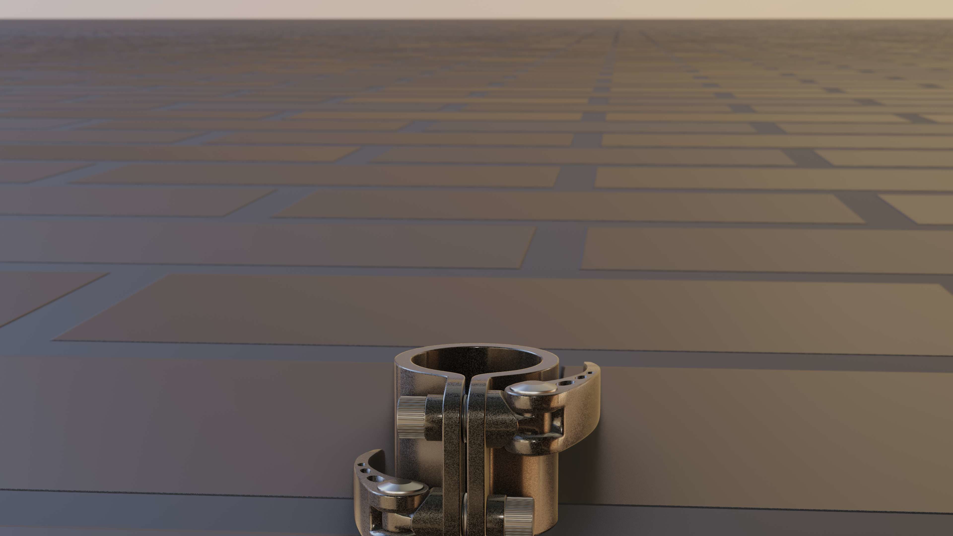 E-Scooter Quick Release Clamp with Procedural PBR Material 3D model_46
