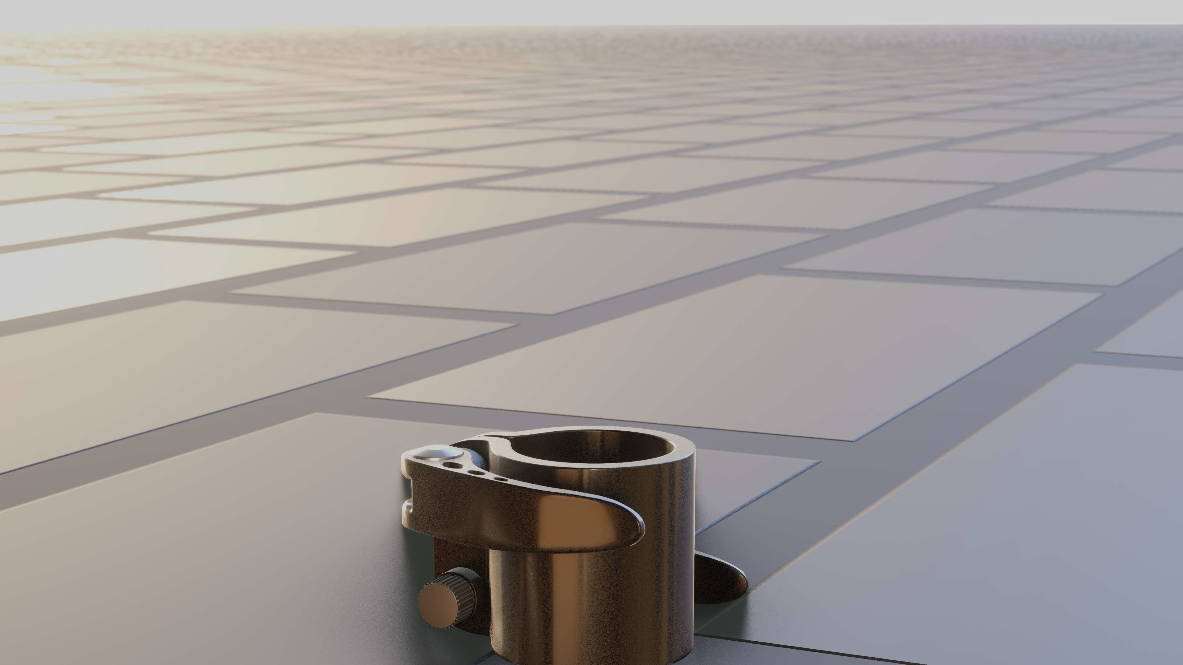 E-Scooter Quick Release Clamp with Procedural PBR Material 3D model_74