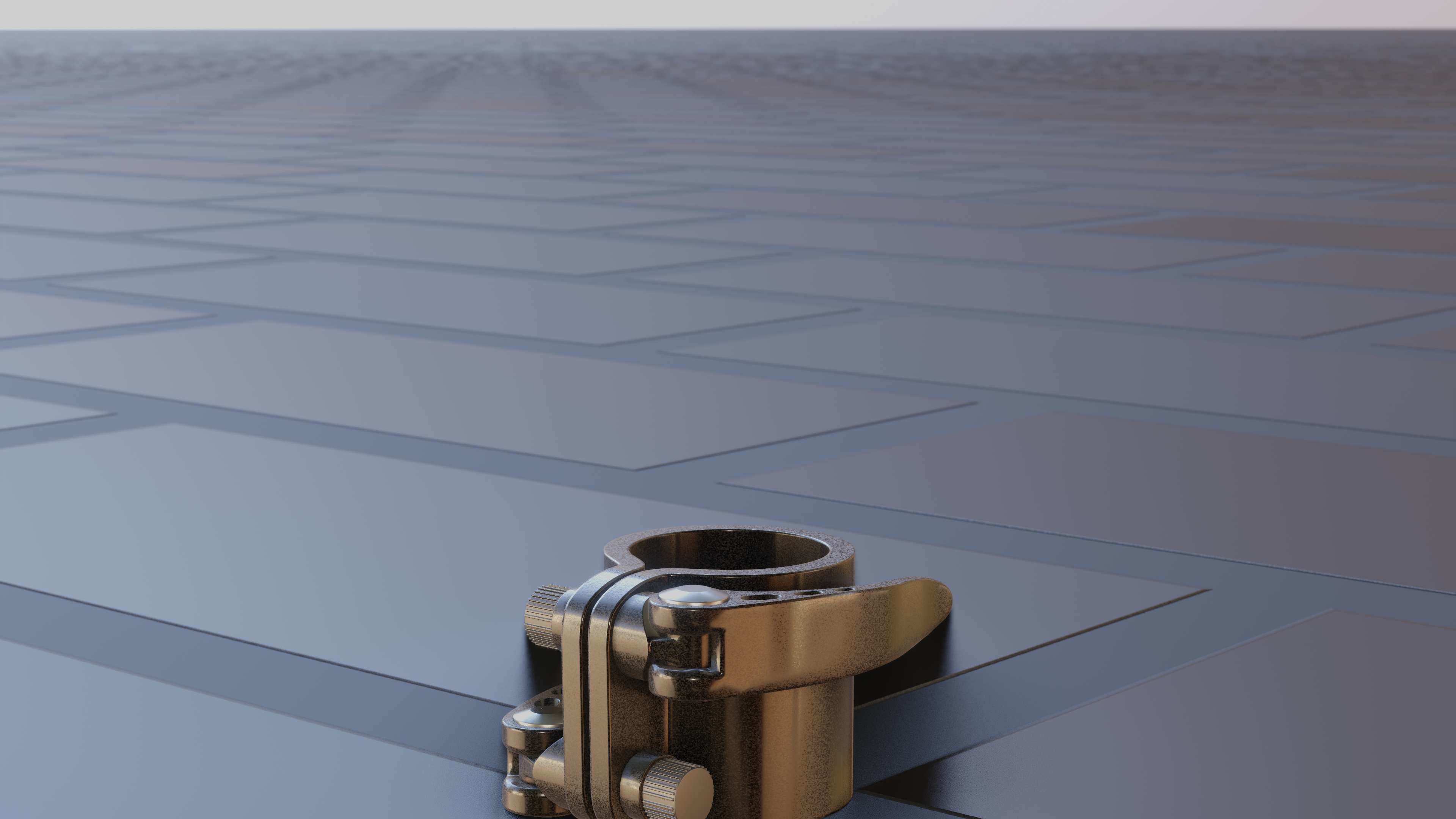 E-Scooter Quick Release Clamp with Procedural PBR Material 3D model_78