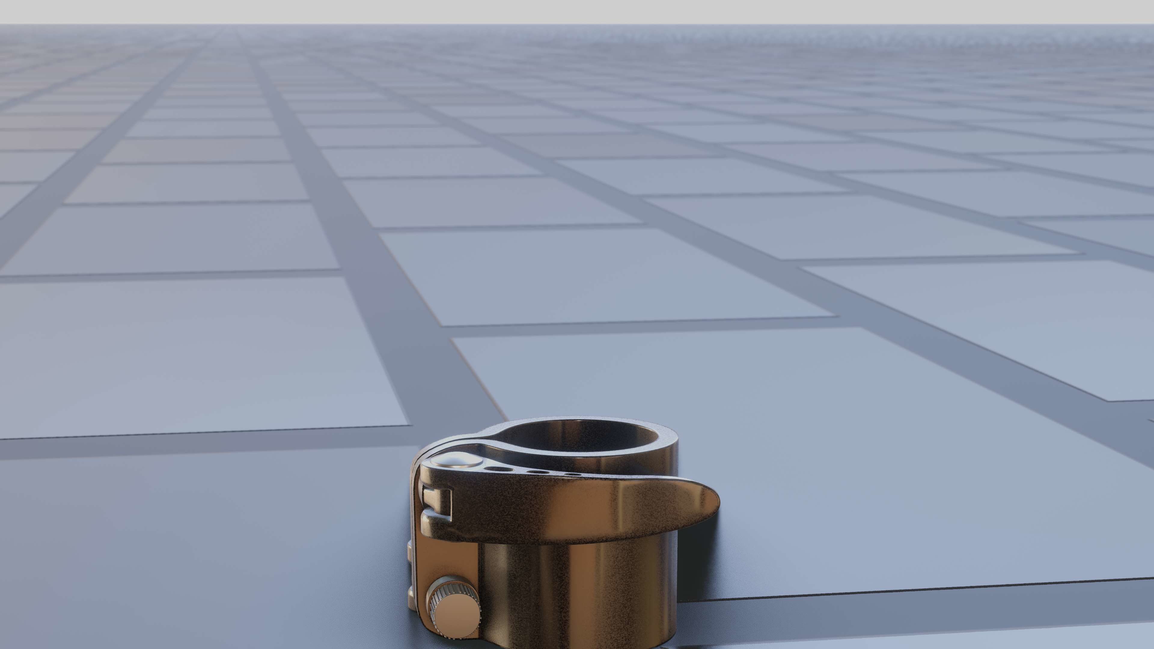 E-Scooter Quick Release Clamp with Procedural PBR Material 3D model_40