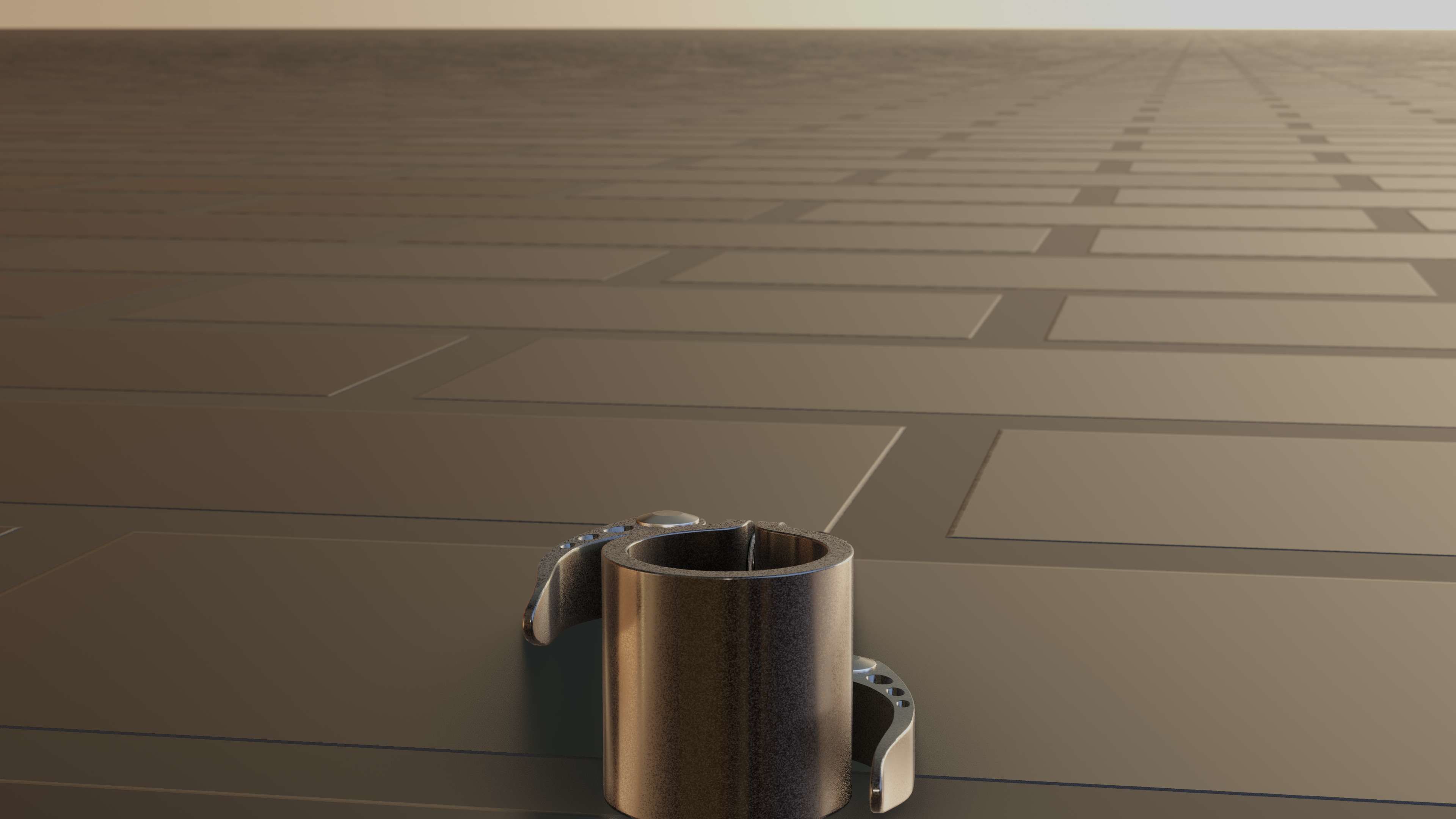 E-Scooter Quick Release Clamp with Procedural PBR Material 3D model_68