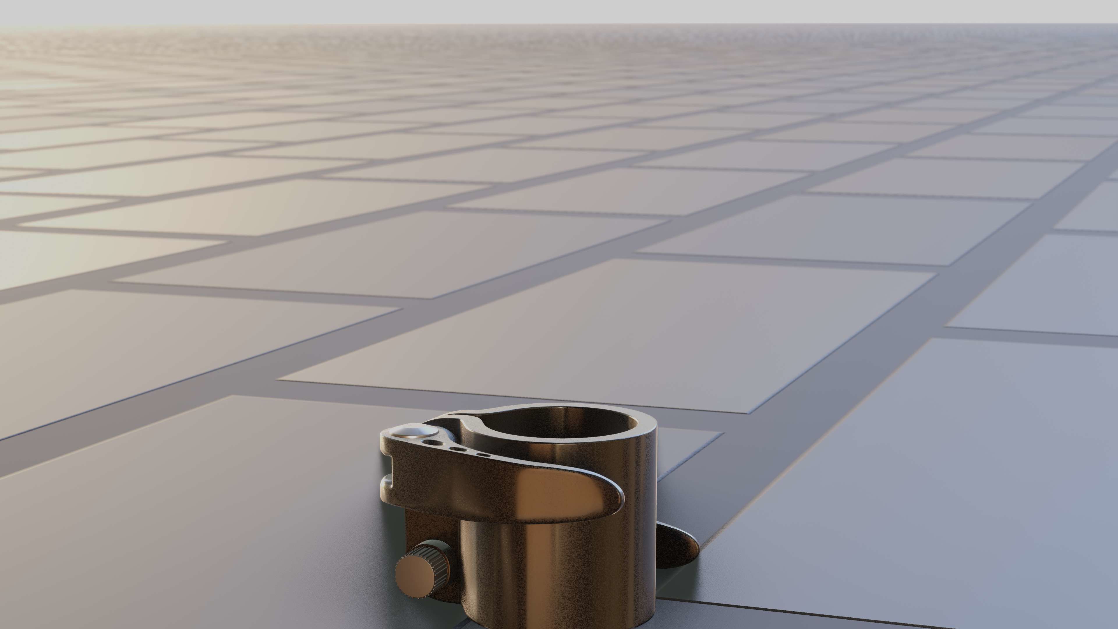 E-Scooter Quick Release Clamp with Procedural PBR Material 3D model_35