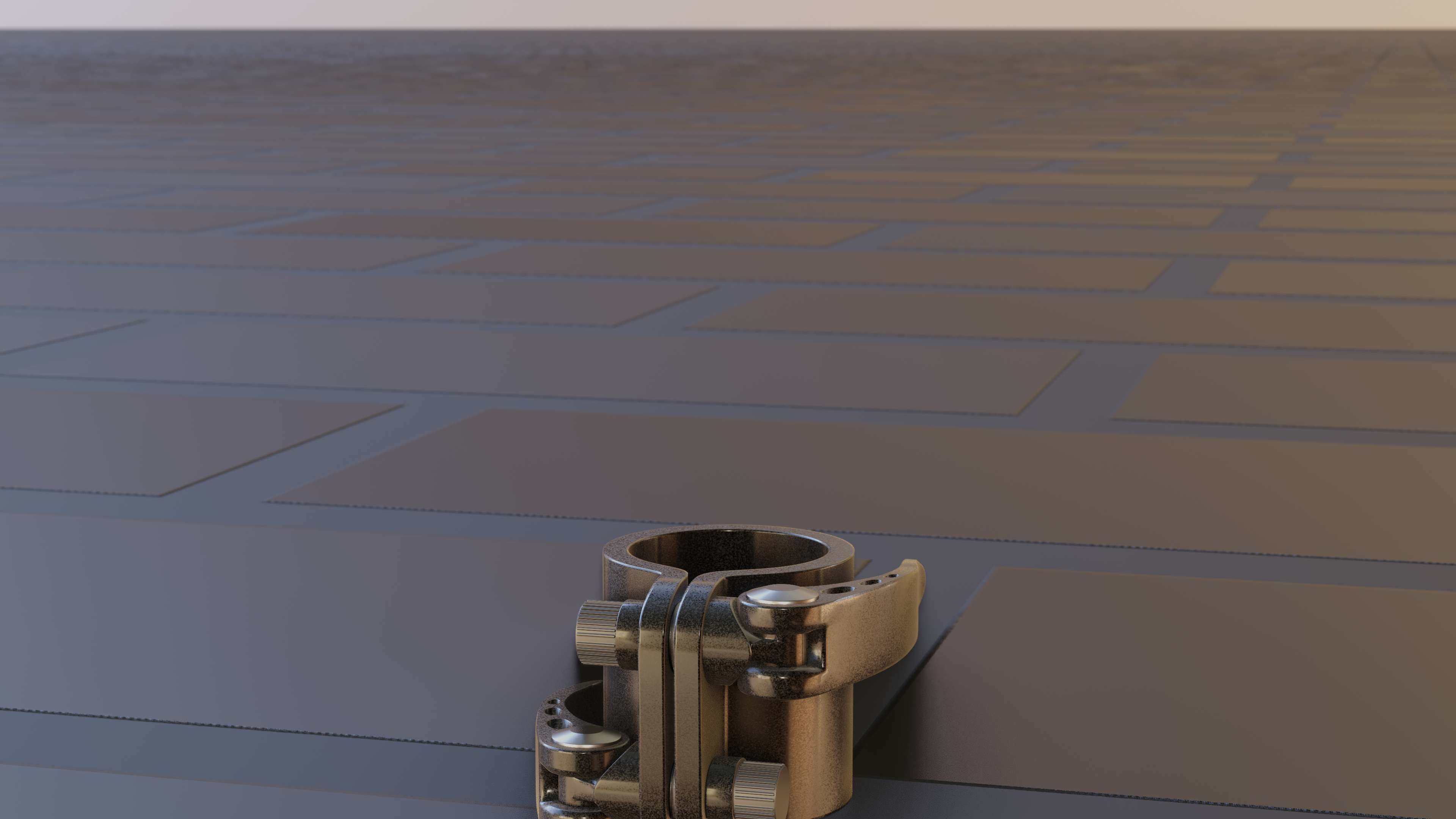 E-Scooter Quick Release Clamp with Procedural PBR Material 3D model_44