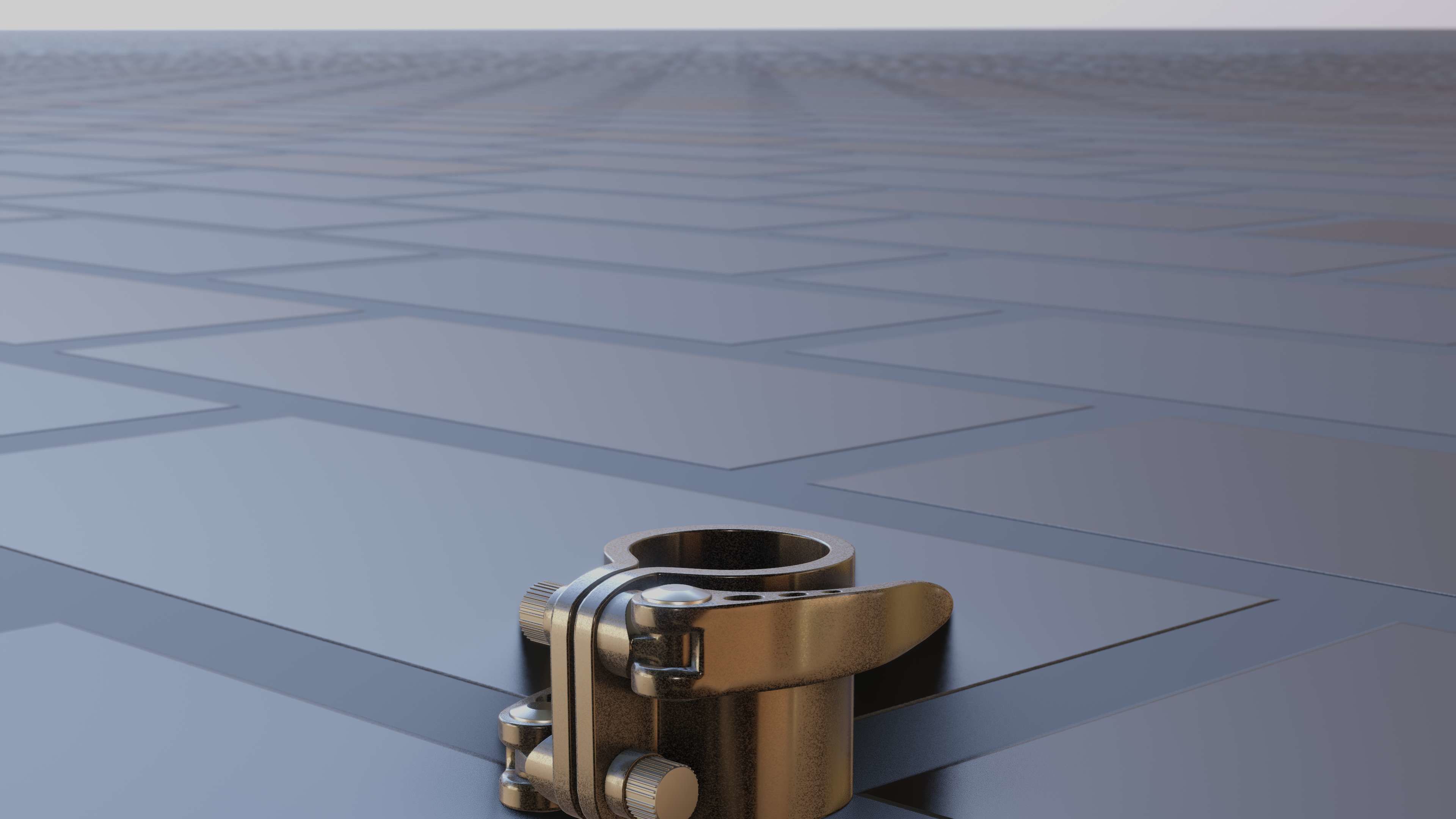 E-Scooter Quick Release Clamp with Procedural PBR Material 3D model_39