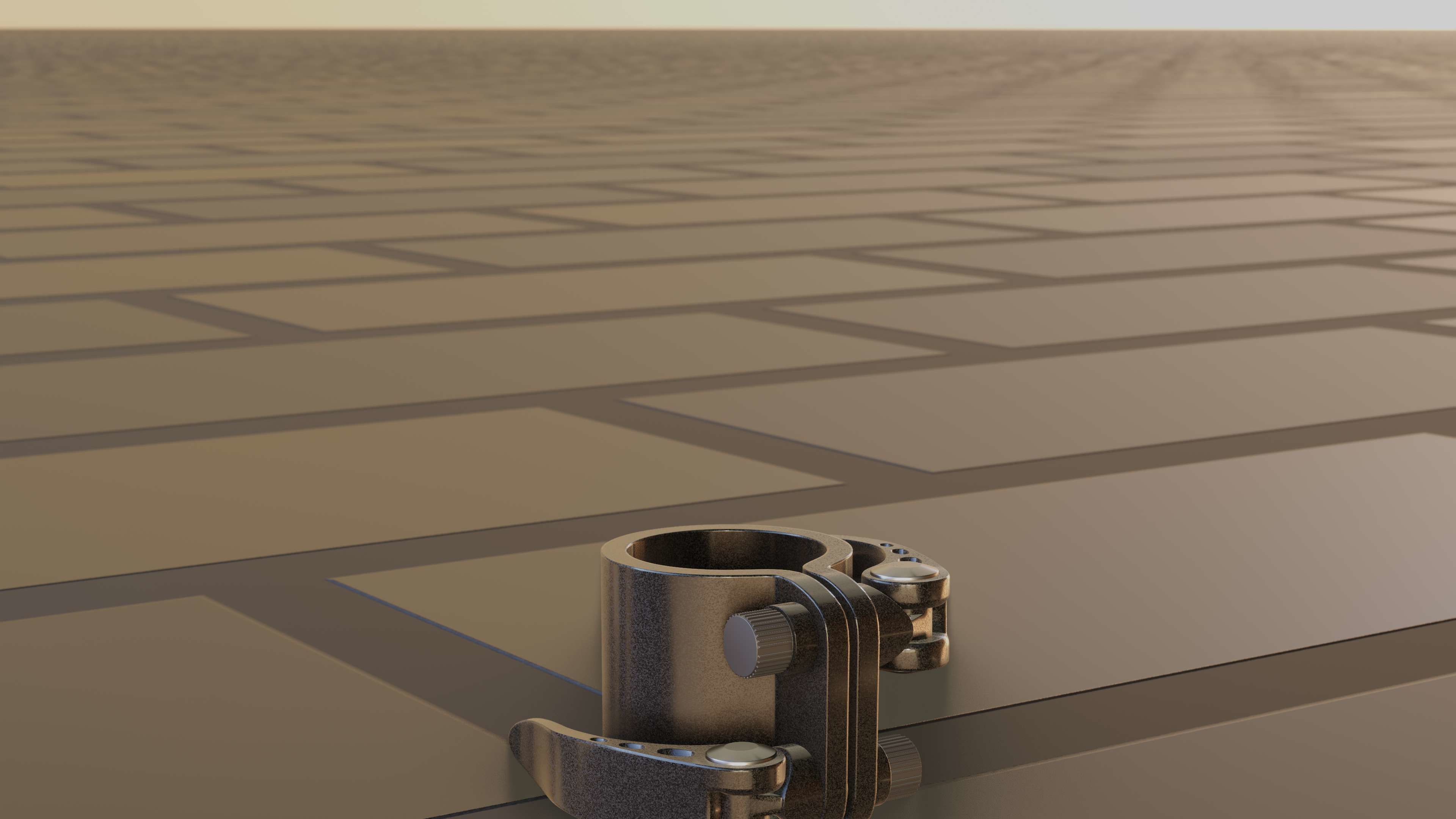 E-Scooter Quick Release Clamp with Procedural PBR Material 3D model_18