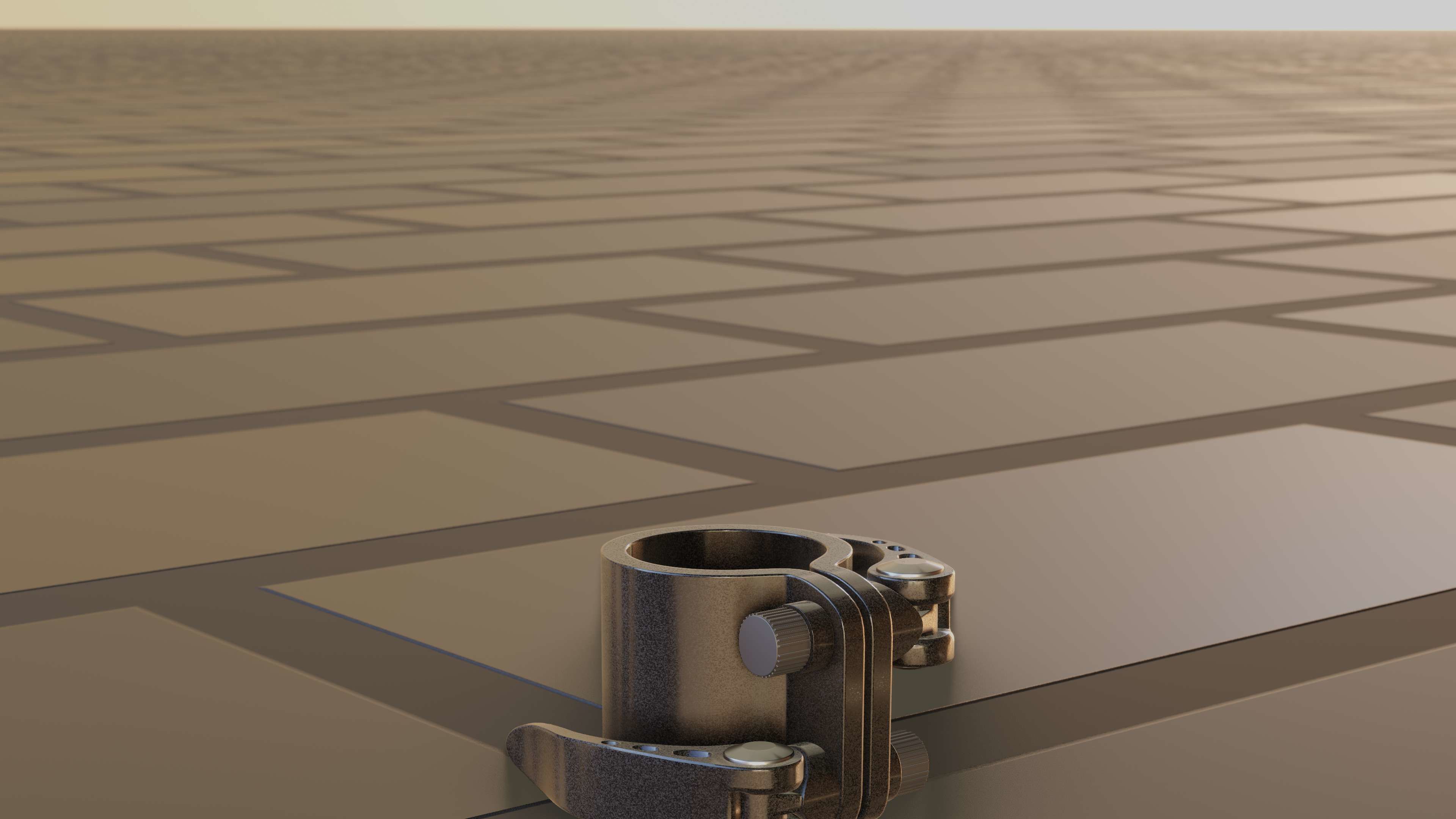 E-Scooter Quick Release Clamp with Procedural PBR Material 3D model_58