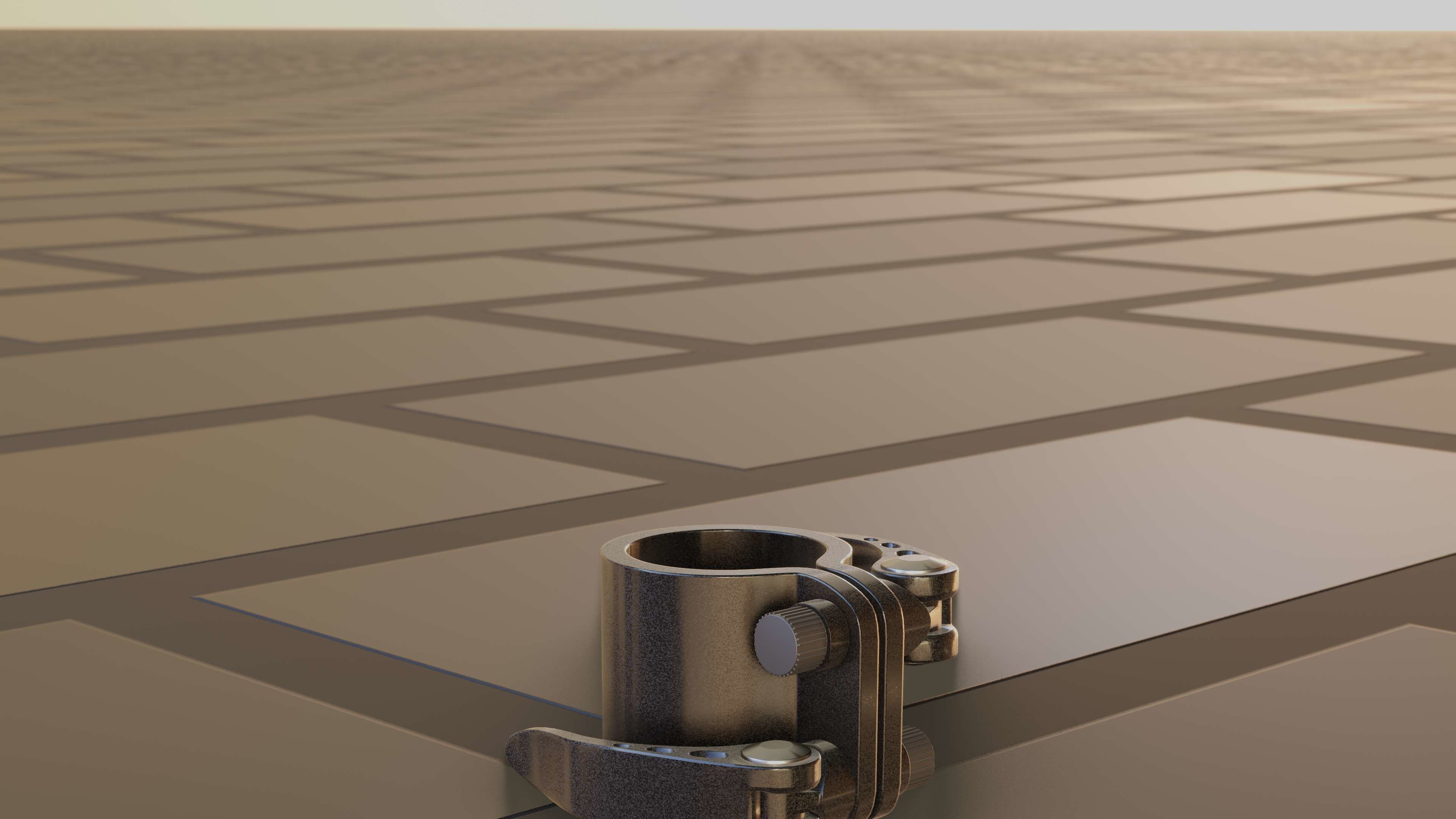 E-Scooter Quick Release Clamp with Procedural PBR Material 3D model_8