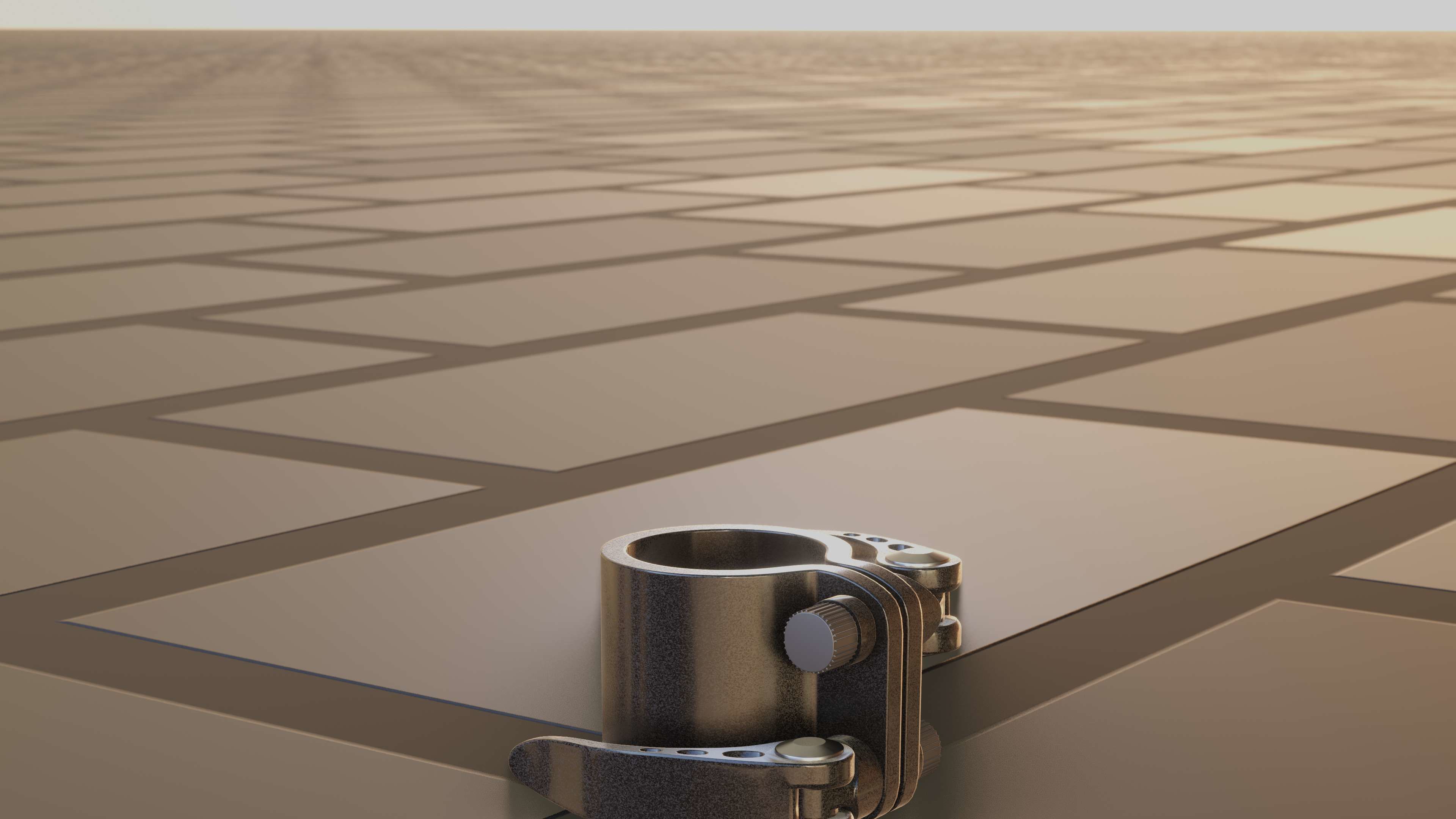 E-Scooter Quick Release Clamp with Procedural PBR Material 3D model_9