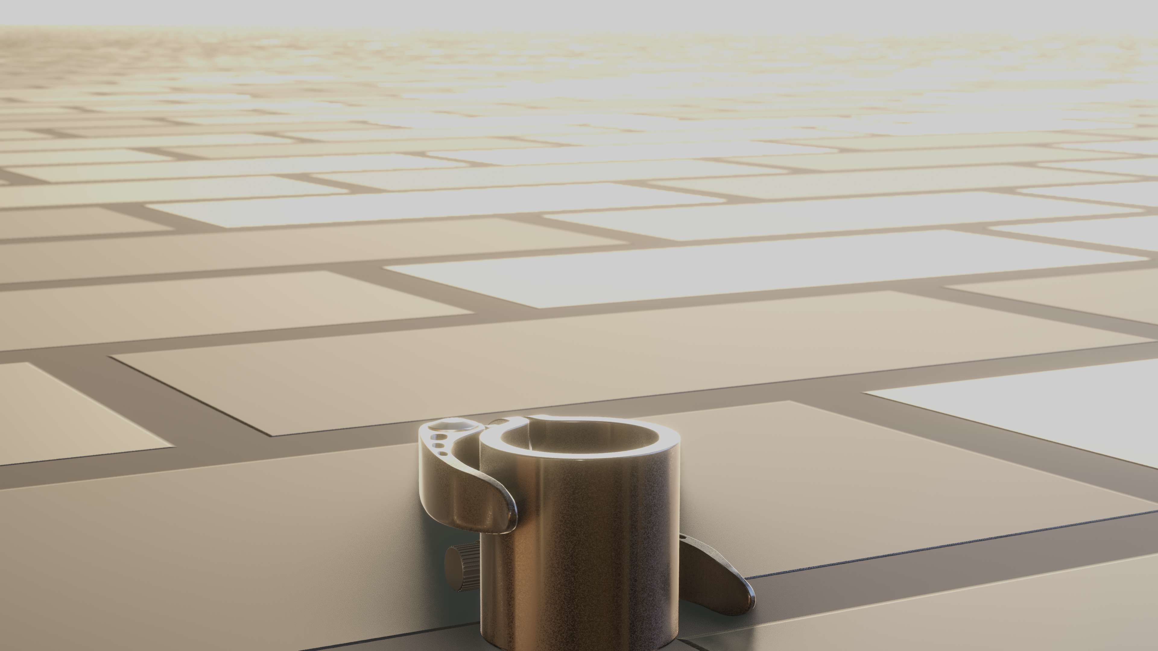 E-Scooter Quick Release Clamp with Procedural PBR Material 3D model_30