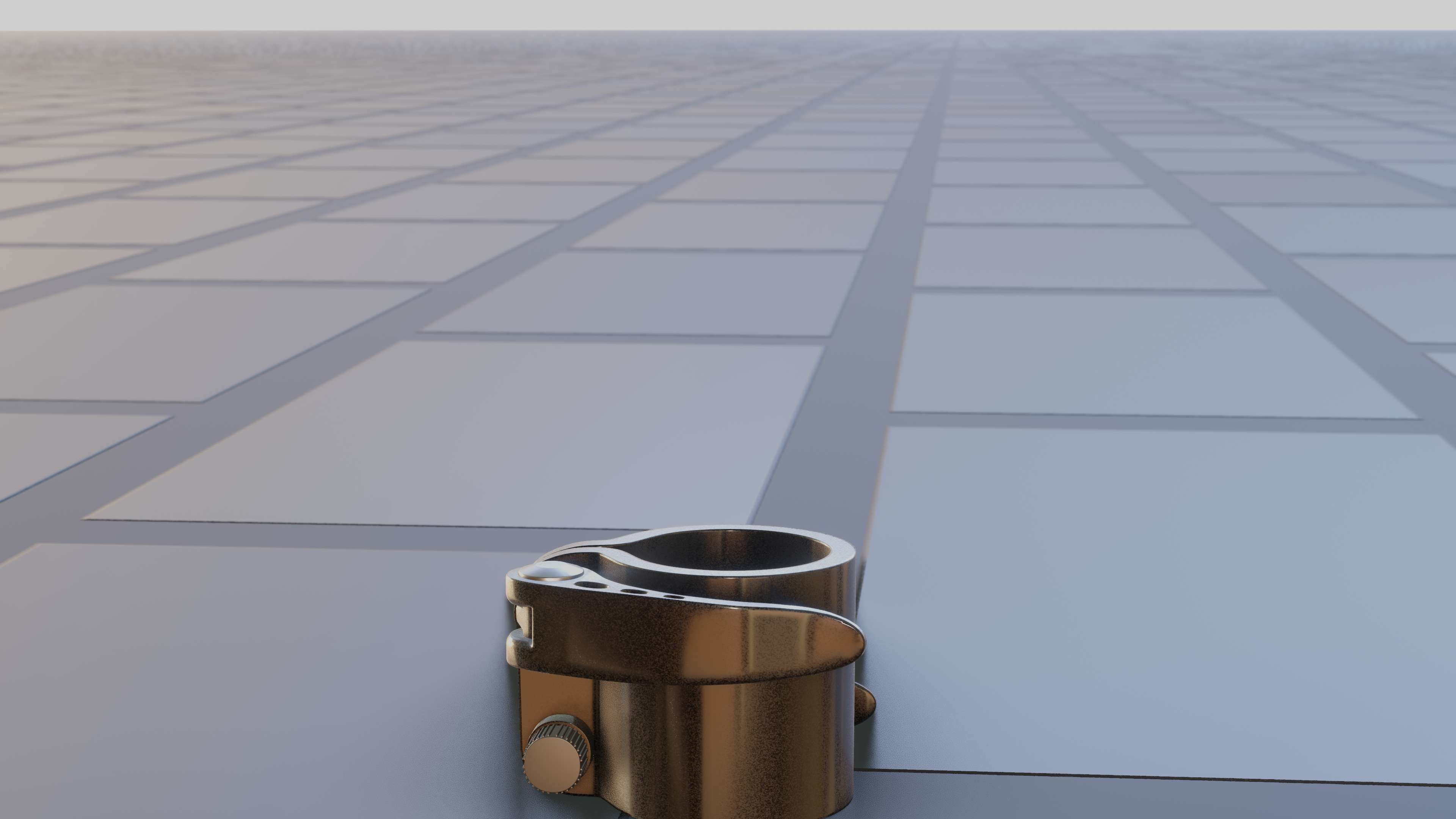 E-Scooter Quick Release Clamp with Procedural PBR Material 3D model_56