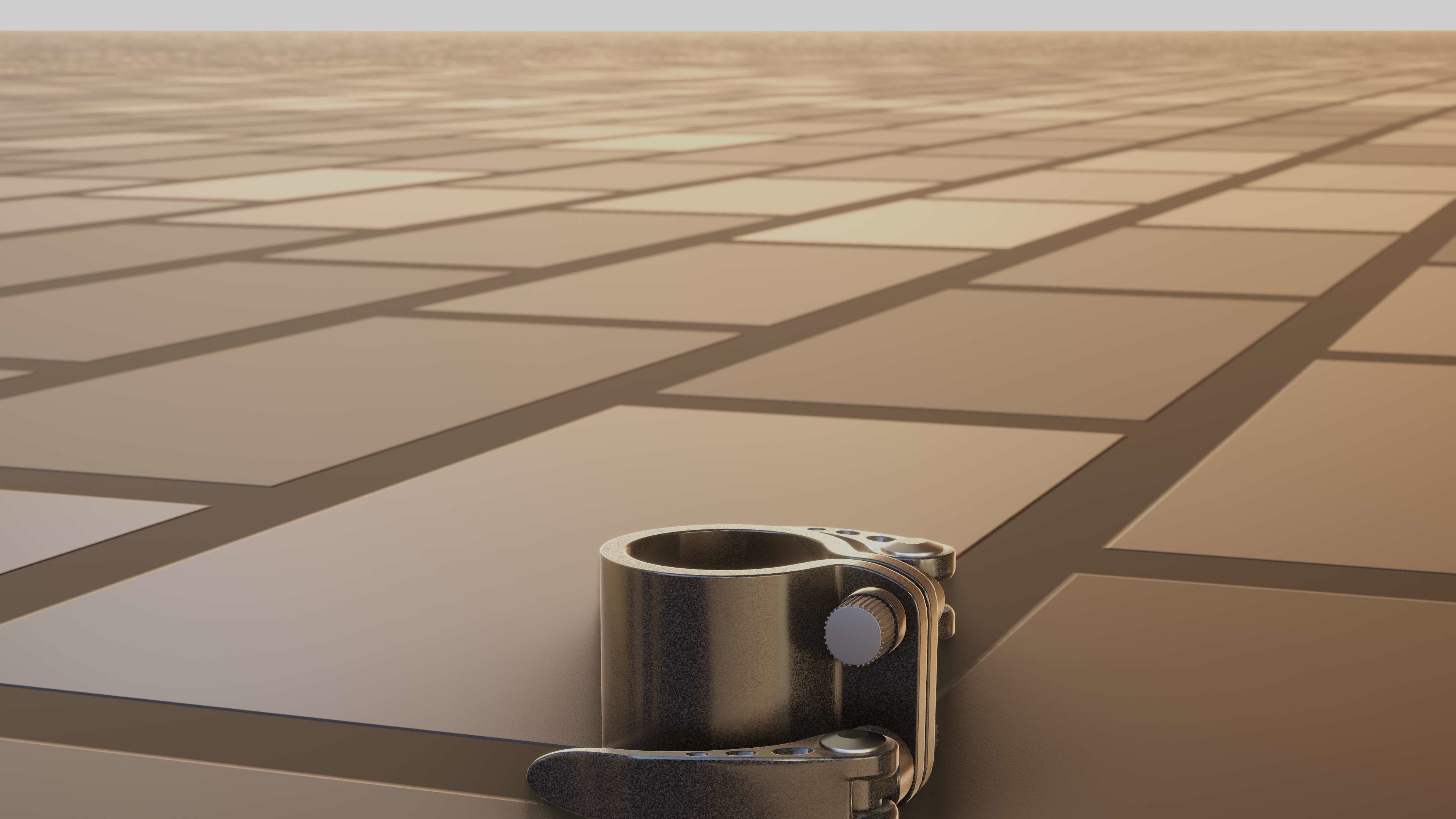 E-Scooter Quick Release Clamp with Procedural PBR Material 3D model_12