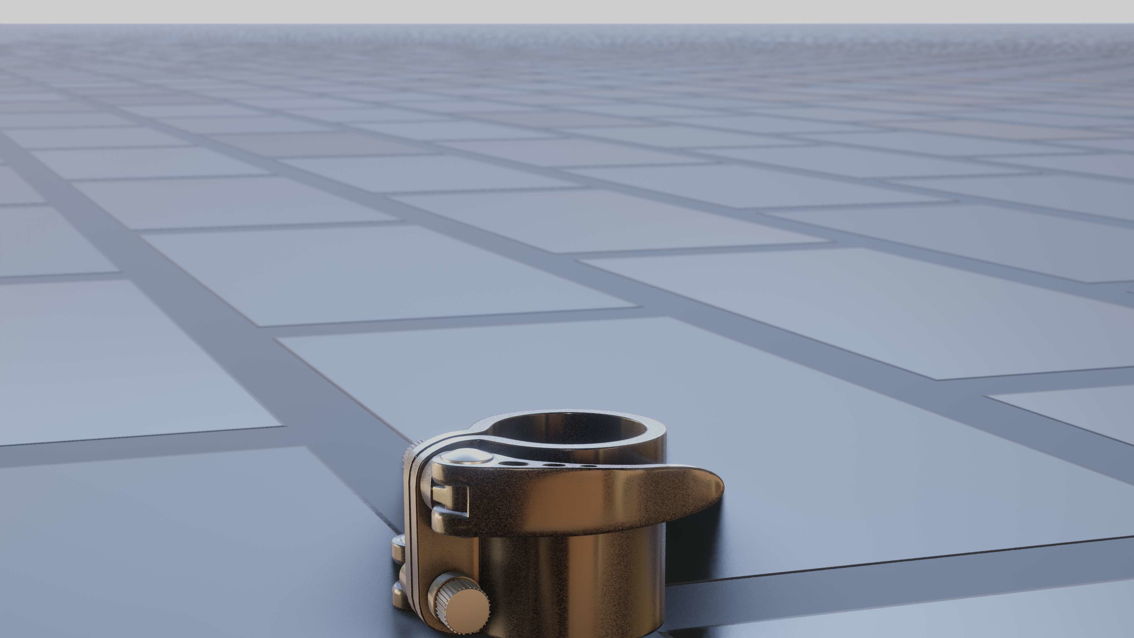 E-Scooter Quick Release Clamp with Procedural PBR Material 3D model_37