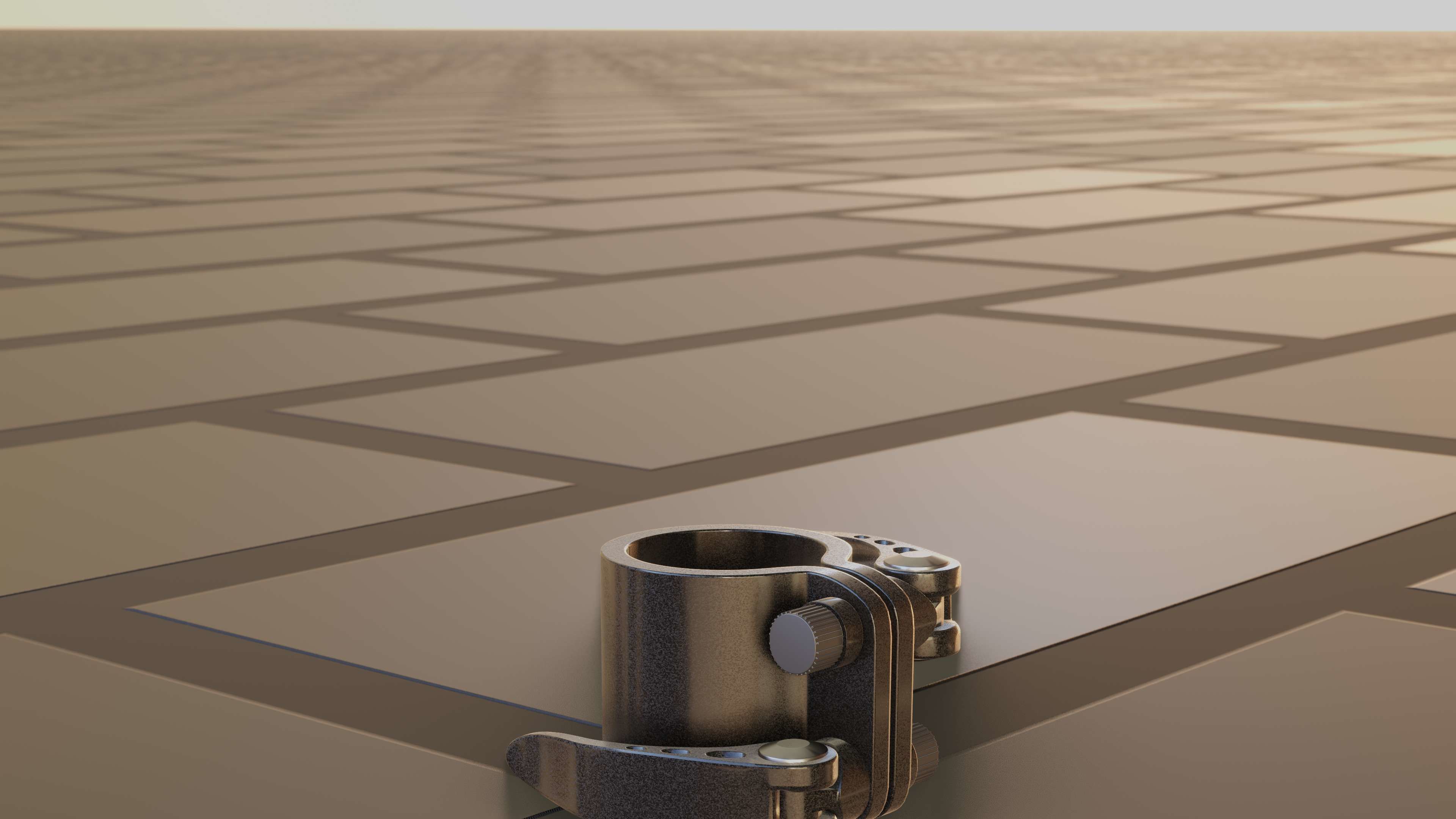 E-Scooter Quick Release Clamp with Procedural PBR Material 3D model_15