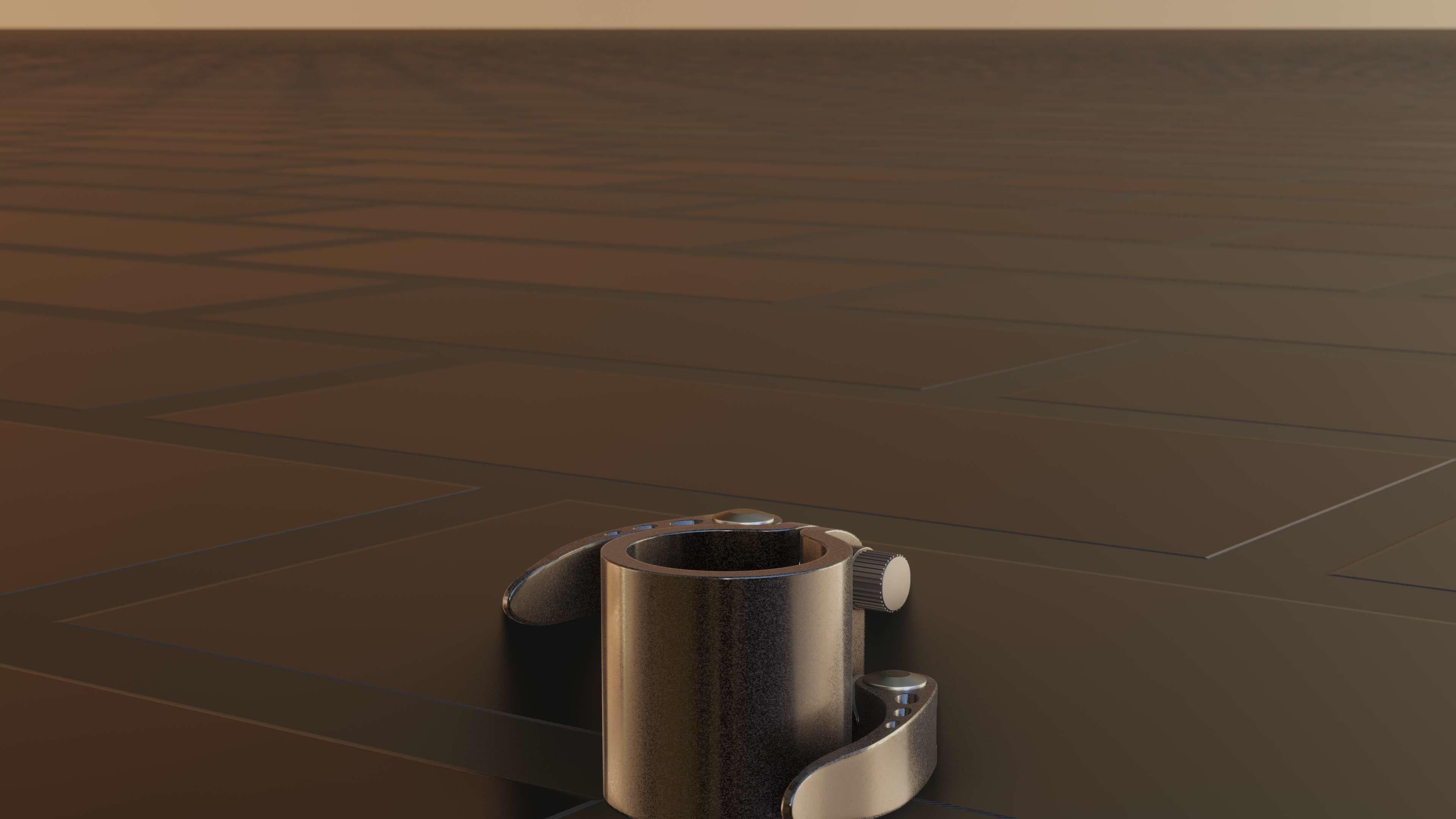 E-Scooter Quick Release Clamp with Procedural PBR Material 3D model_24