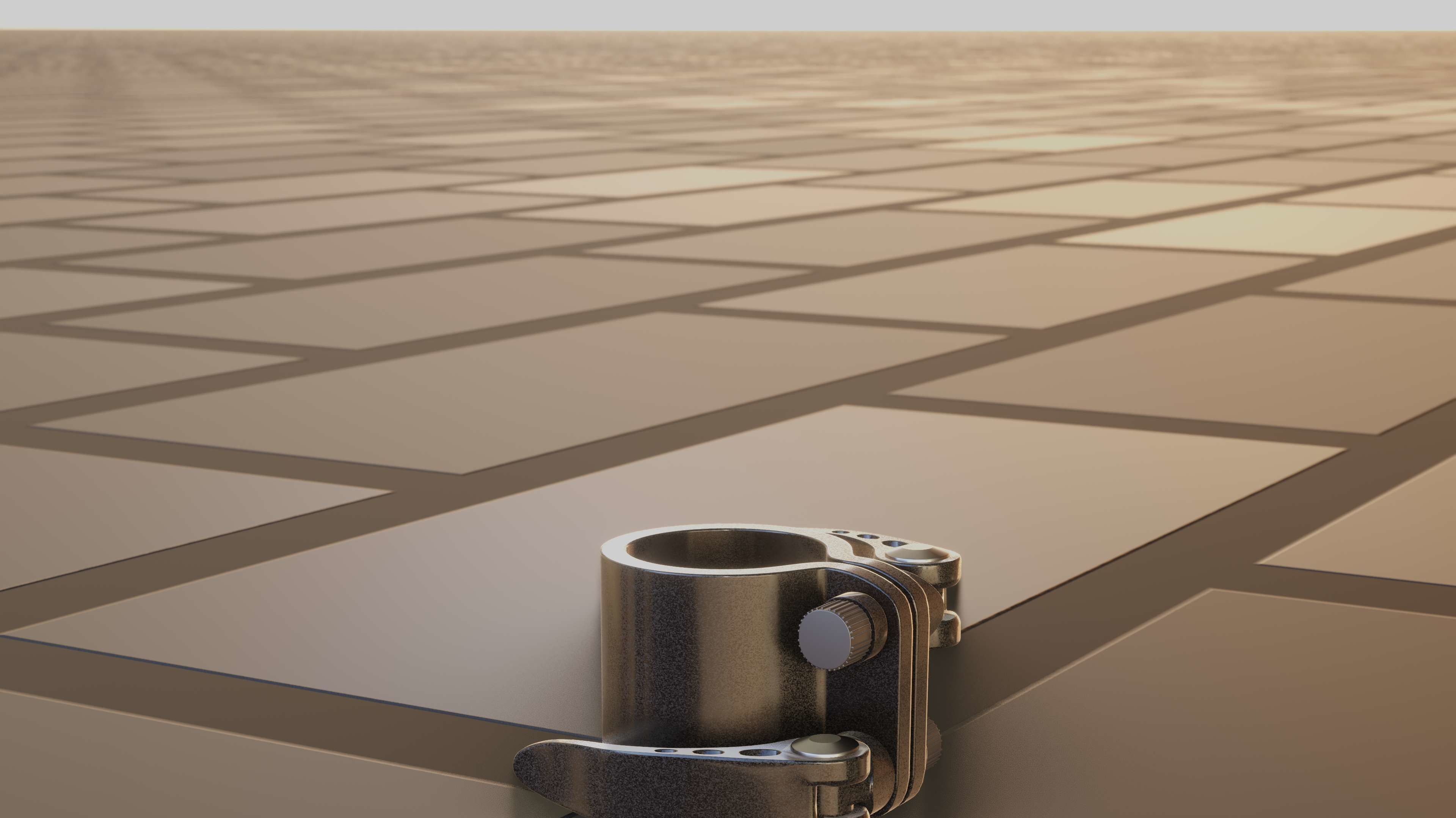 E-Scooter Quick Release Clamp with Procedural PBR Material 3D model_11