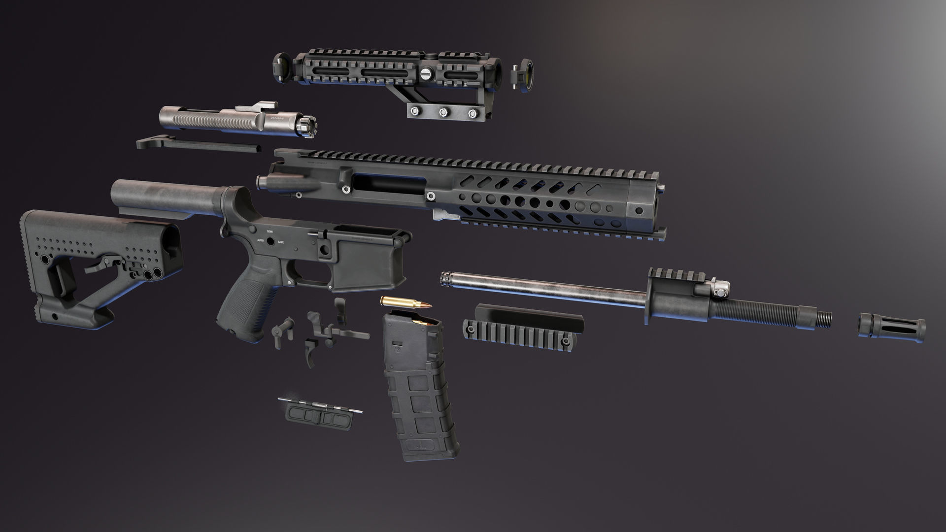 3D model Steyr RS556 Rifle VR / AR / low-poly | CGTrader